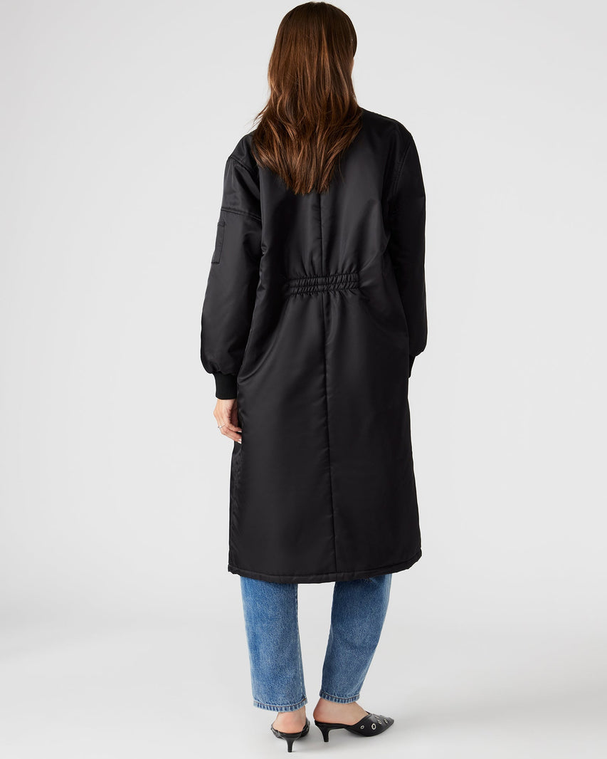 VINDY COAT BLACK - Clothing - Steve Madden Canada