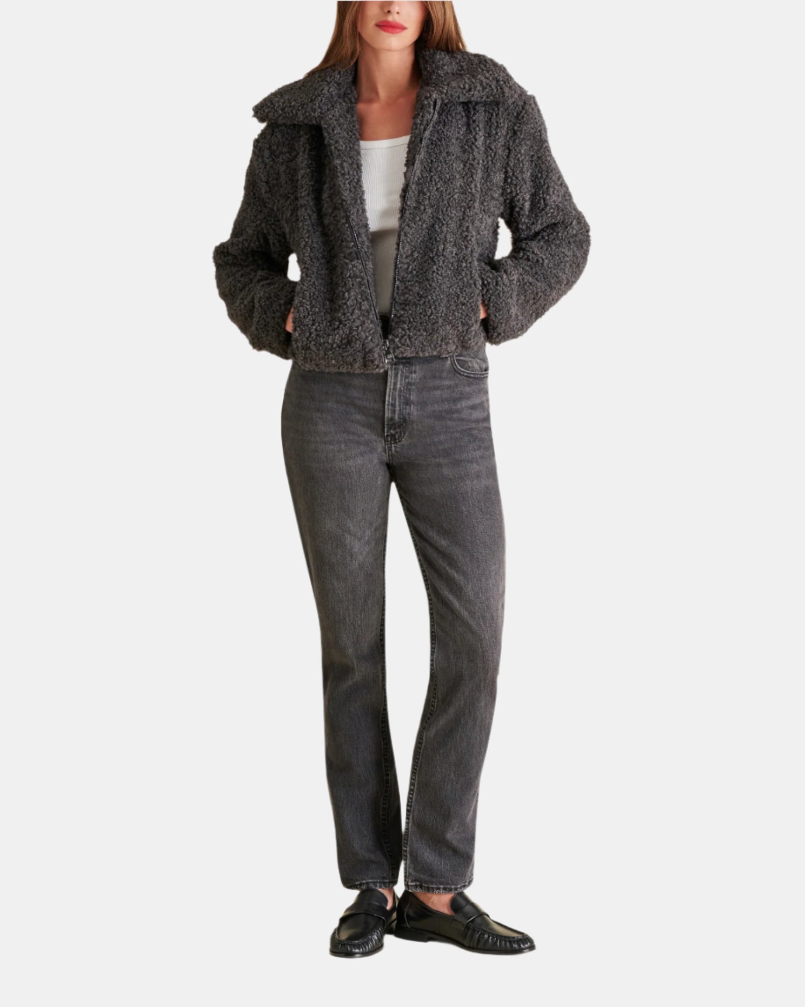PIPPIN JACKET GREY - Clothing - Steve Madden Canada