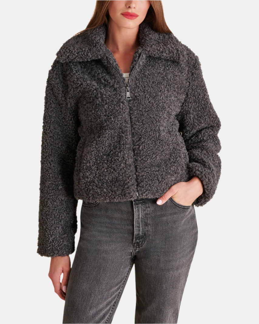 PIPPIN JACKET GREY - Clothing - Steve Madden Canada