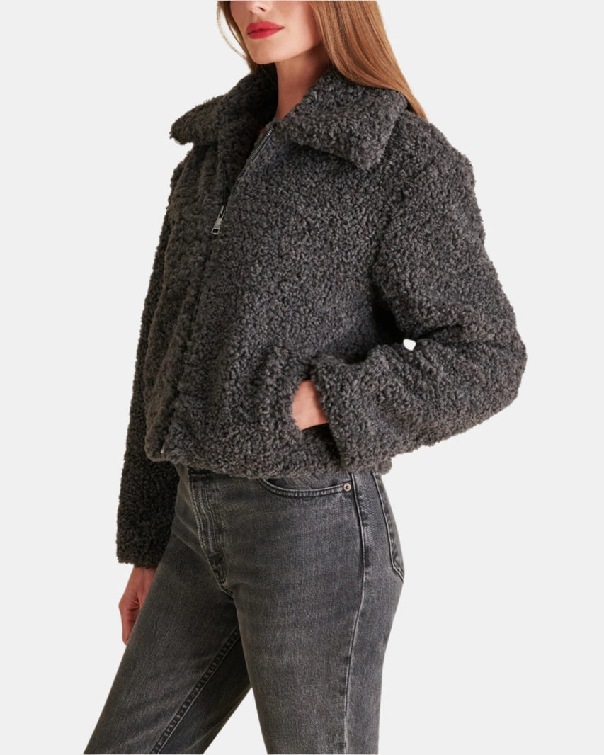 PIPPIN JACKET GREY - Clothing - Steve Madden Canada