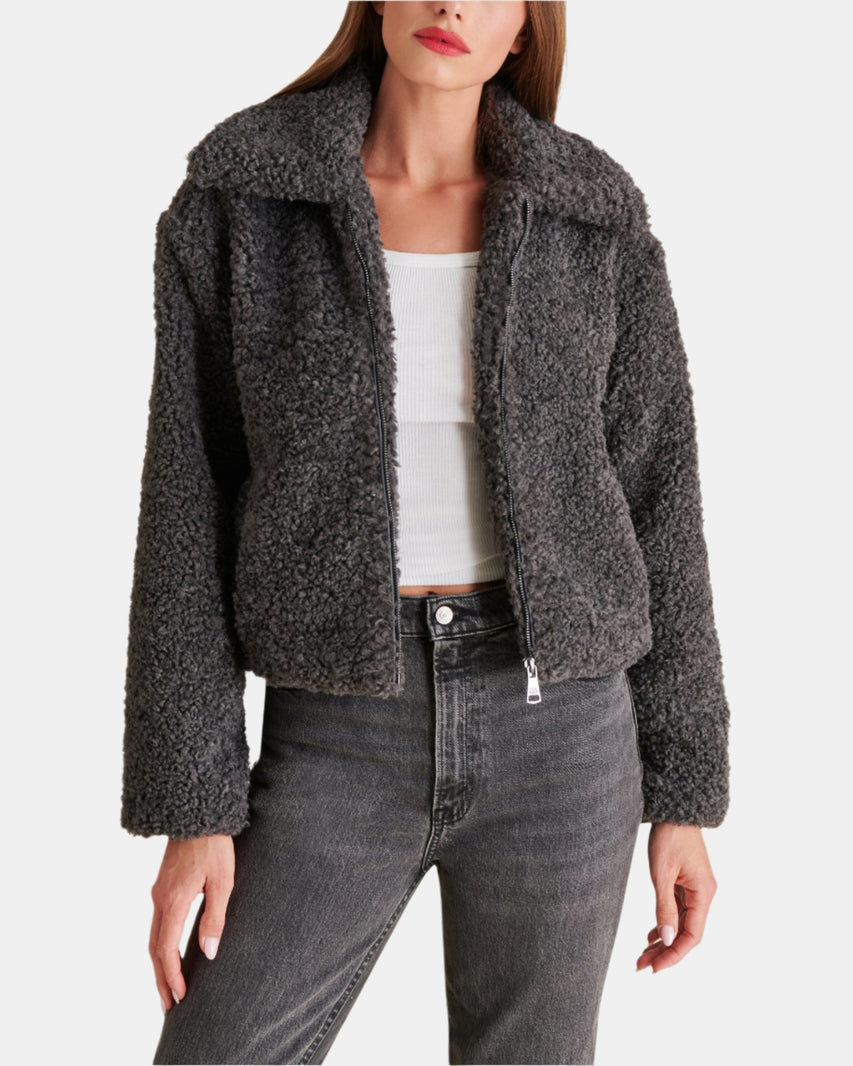 PIPPIN JACKET GREY - Clothing - Steve Madden Canada