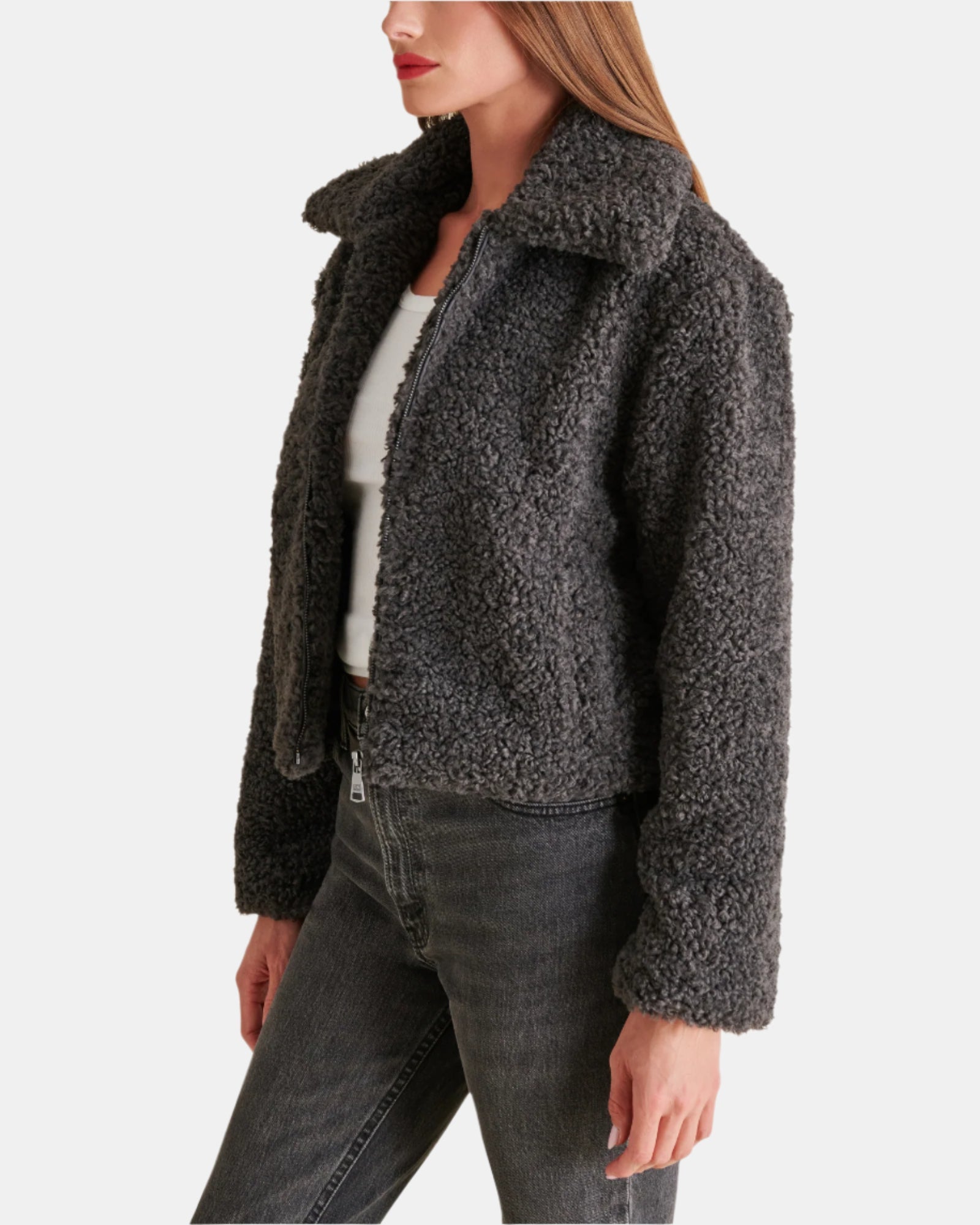 PIPPIN JACKET GREY - Clothing - Steve Madden Canada