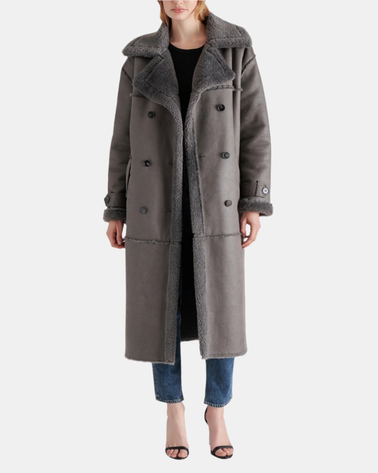 EIFFEL COAT GREY - Clothing - Steve Madden Canada