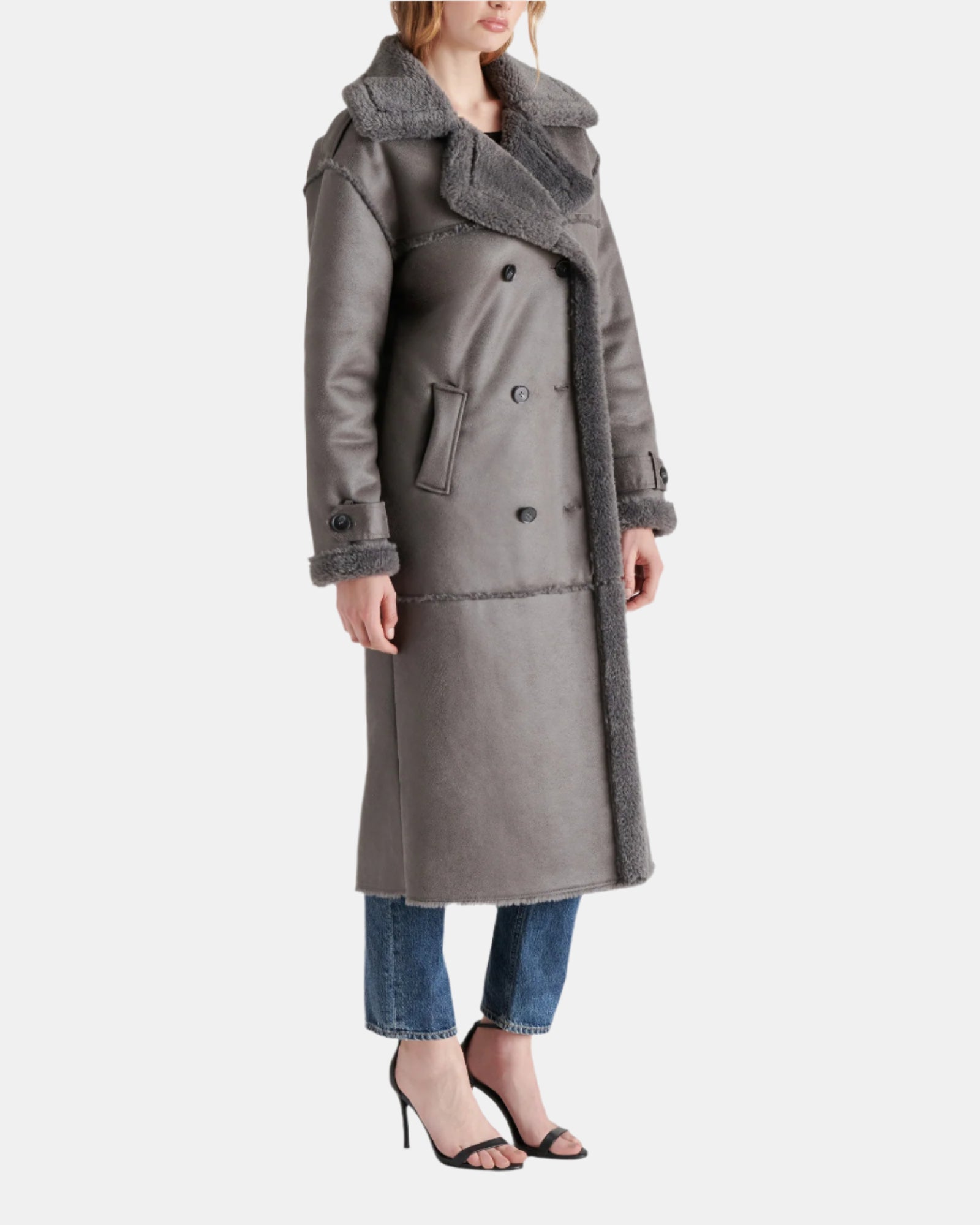 EIFFEL COAT GREY - Clothing - Steve Madden Canada