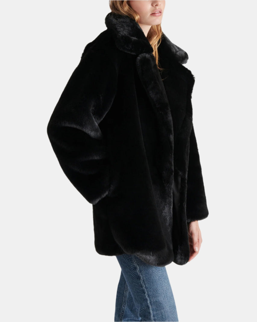 SNOW COAT BLACK - Clothing - Steve Madden Canada