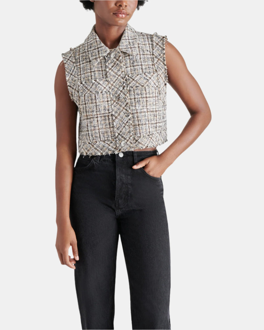 BIJOU VEST KHAKI - Clothing - Steve Madden Canada