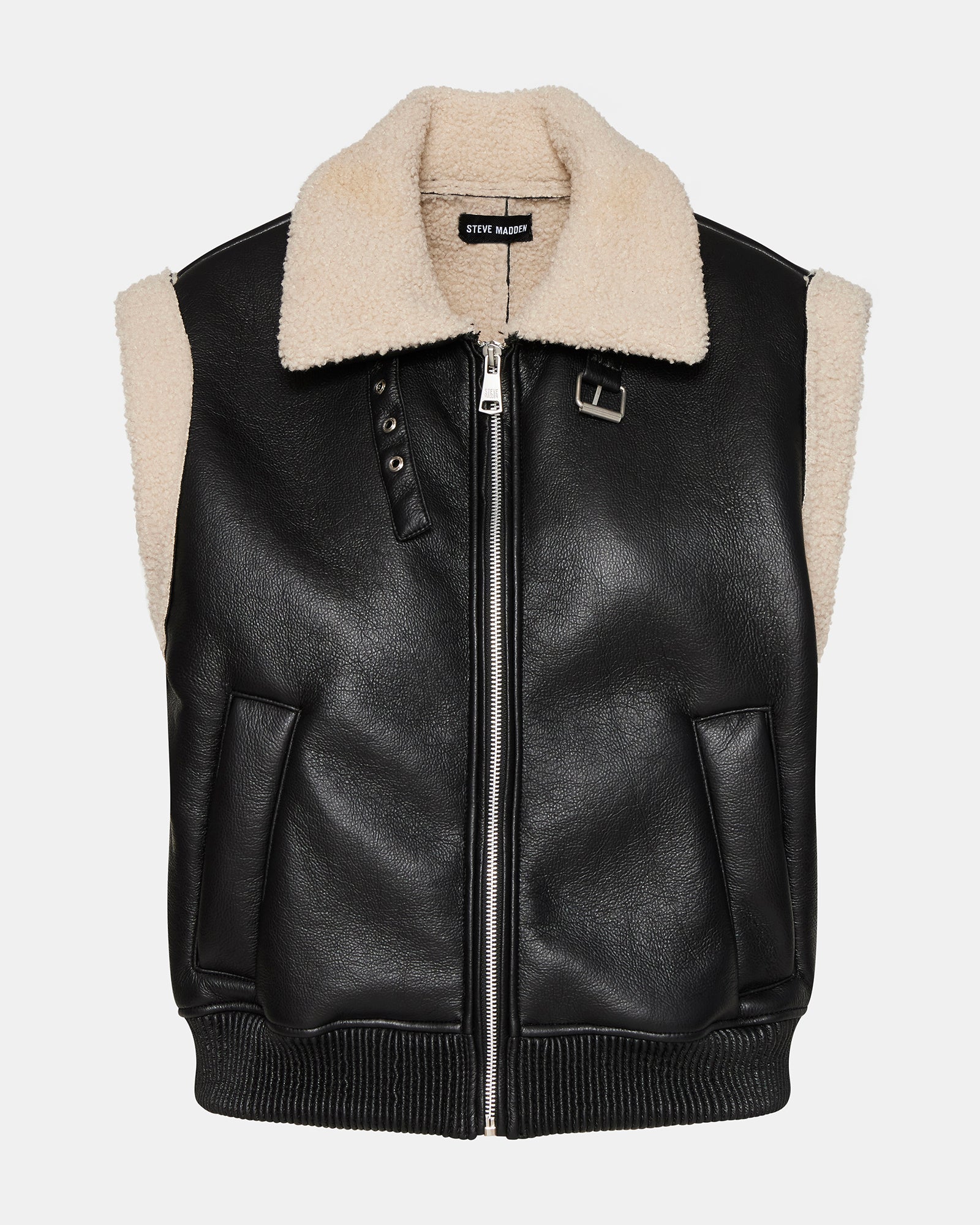 AVI VEST BLACK - Clothing - Steve Madden Canada