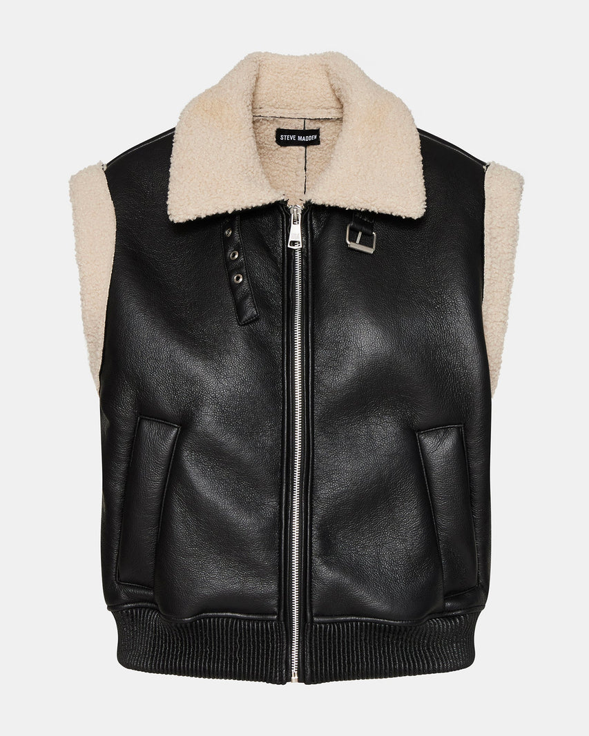AVI VEST BLACK - Clothing - Steve Madden Canada