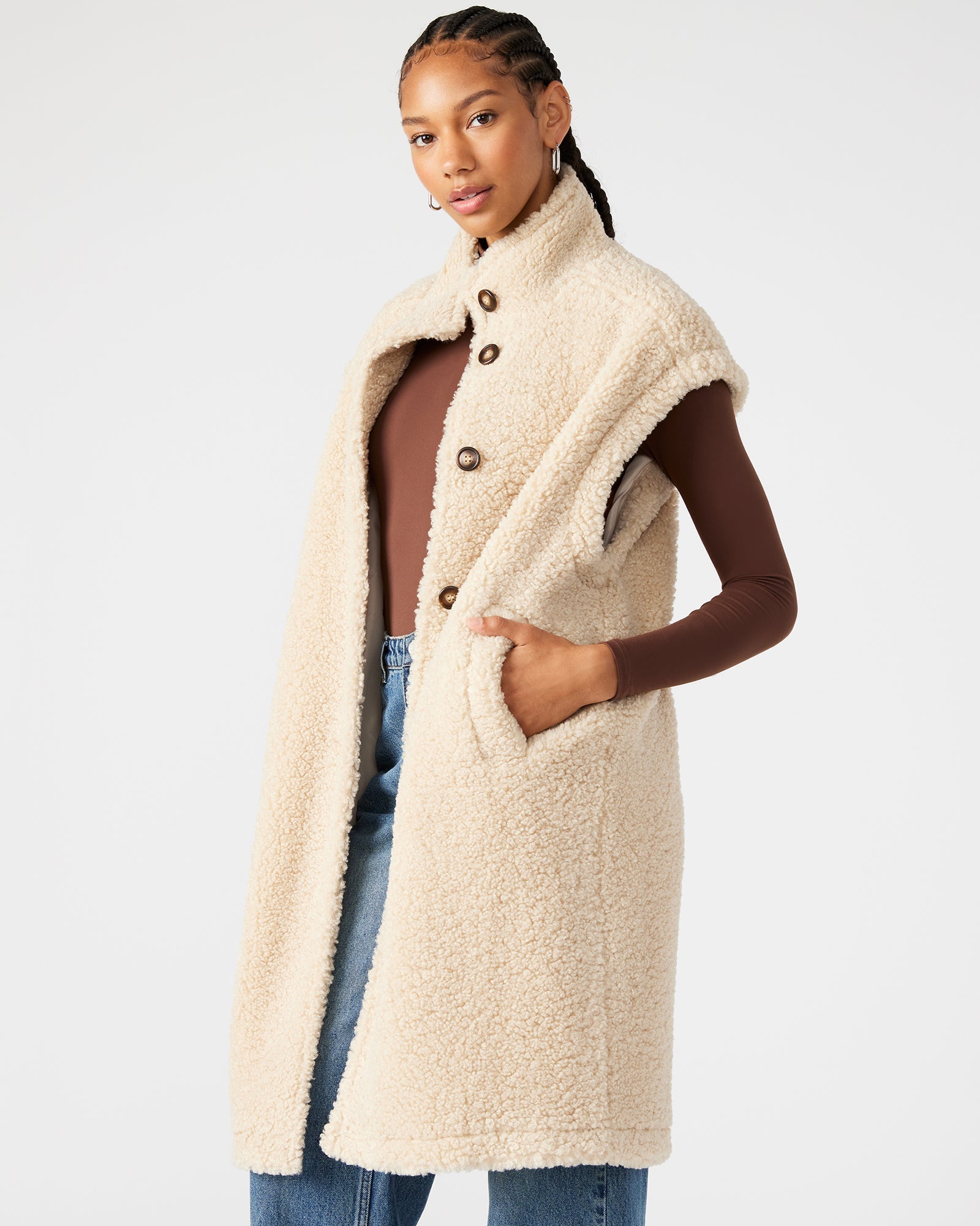 BENIT VEST NATURAL - Clothing - Steve Madden Canada