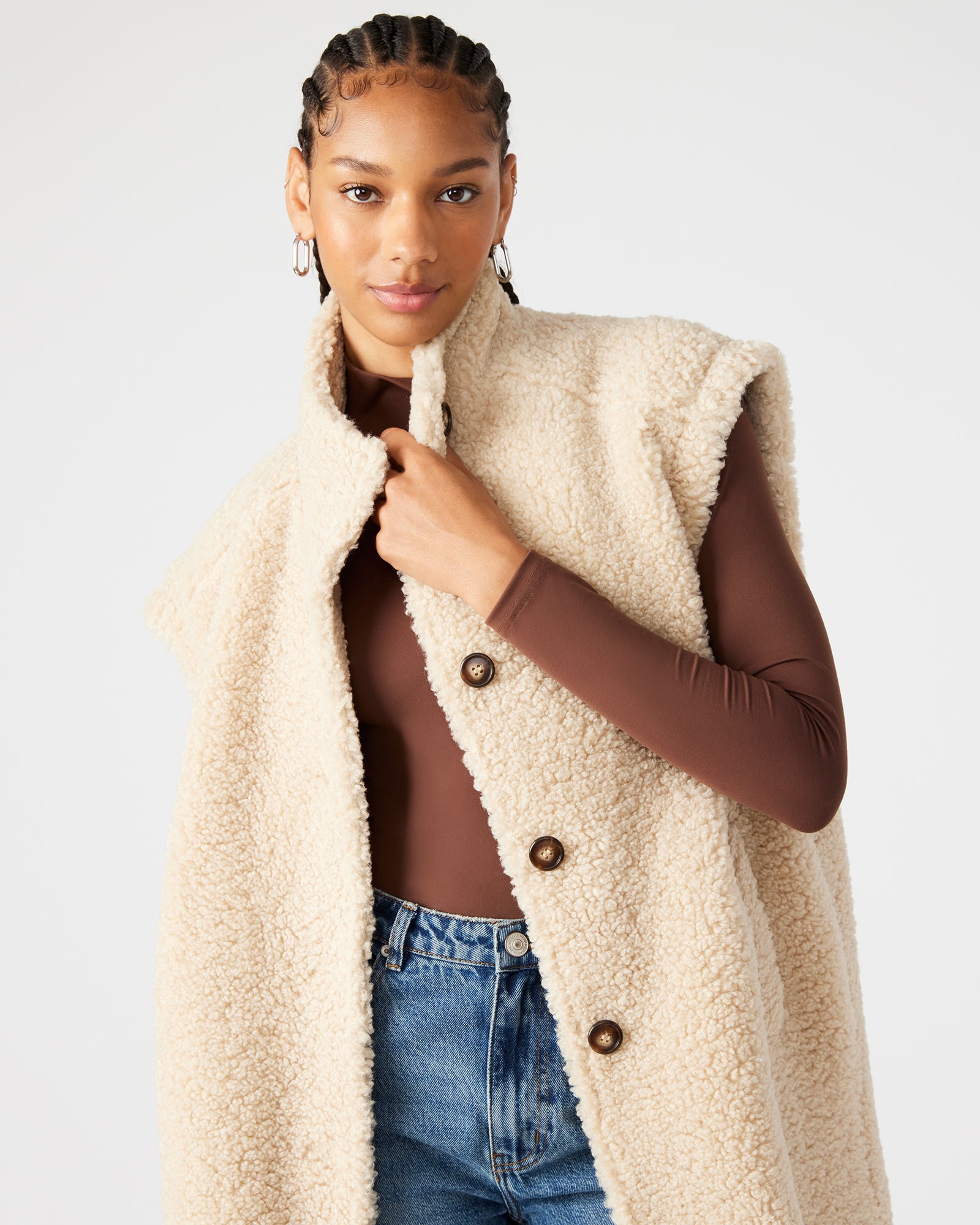 BENIT VEST NATURAL - Clothing - Steve Madden Canada