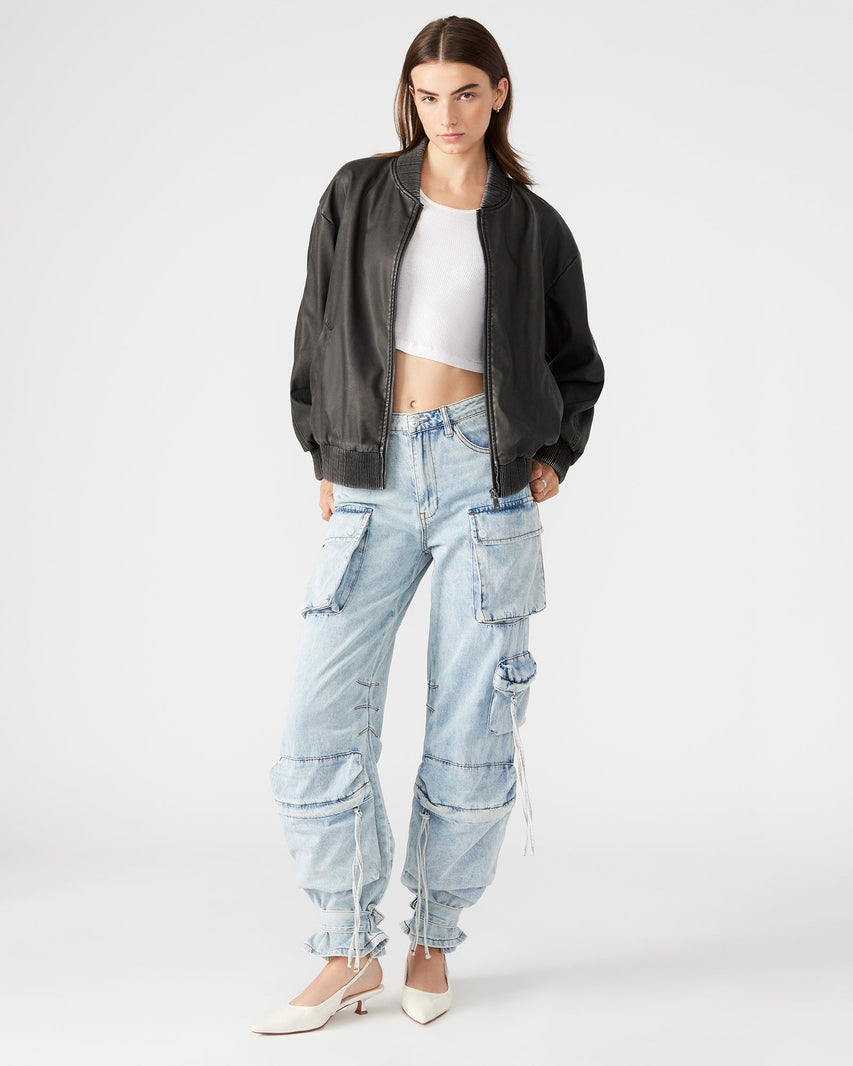 FYRA JACKET GREY - Clothing - Steve Madden Canada