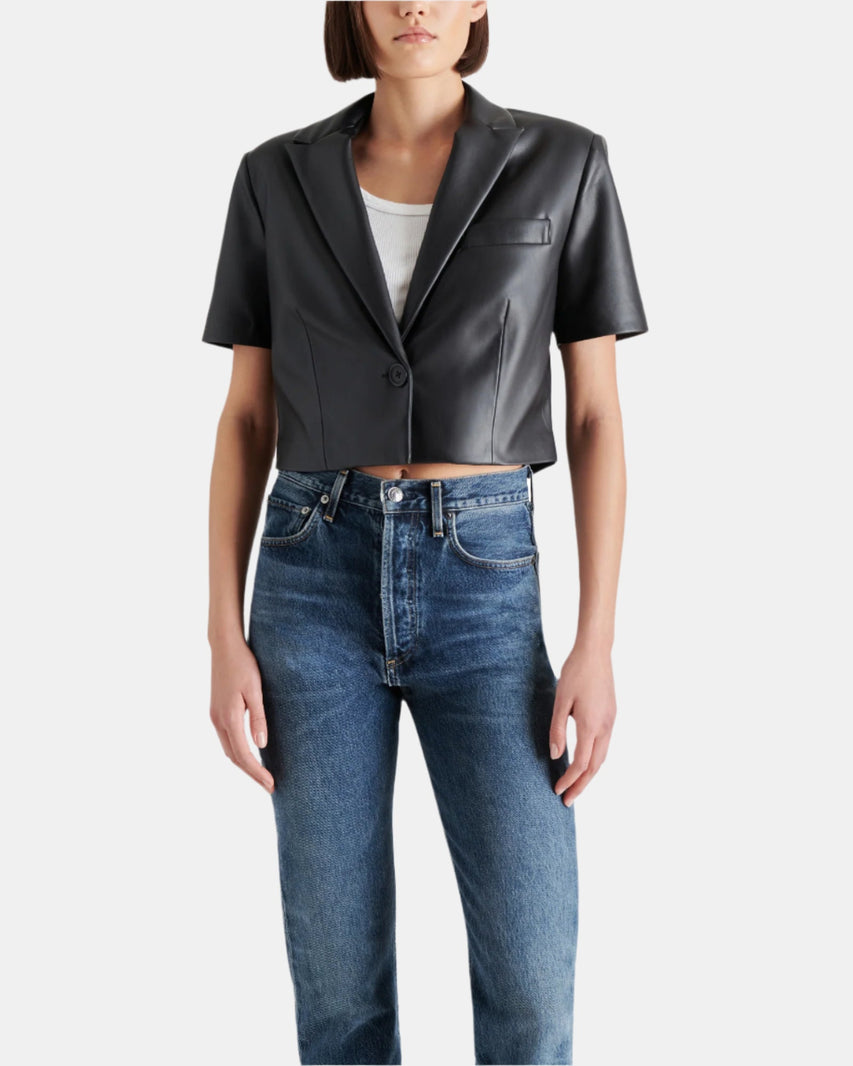 FAYETTE BLAZER BLACK - Clothing - Steve Madden Canada