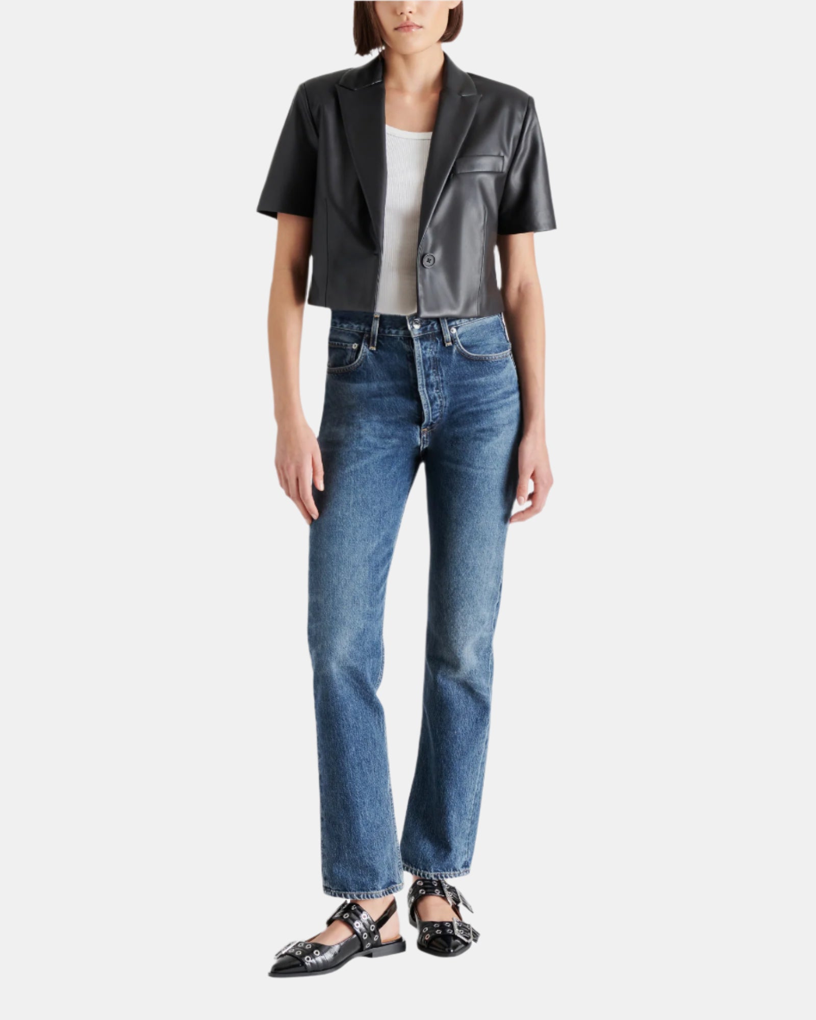 FAYETTE BLAZER BLACK - Clothing - Steve Madden Canada