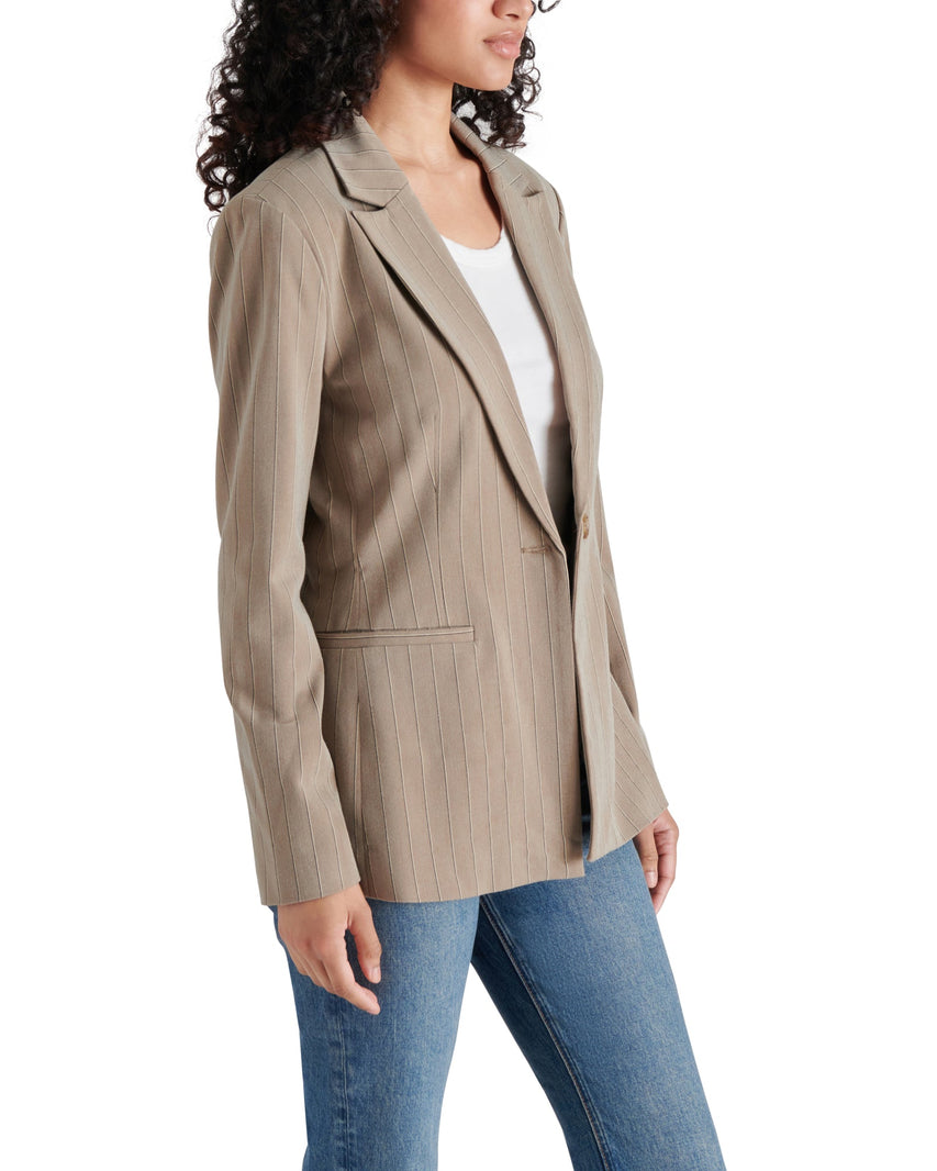 HARLOW BLAZER BROWN - Clothing - Steve Madden Canada