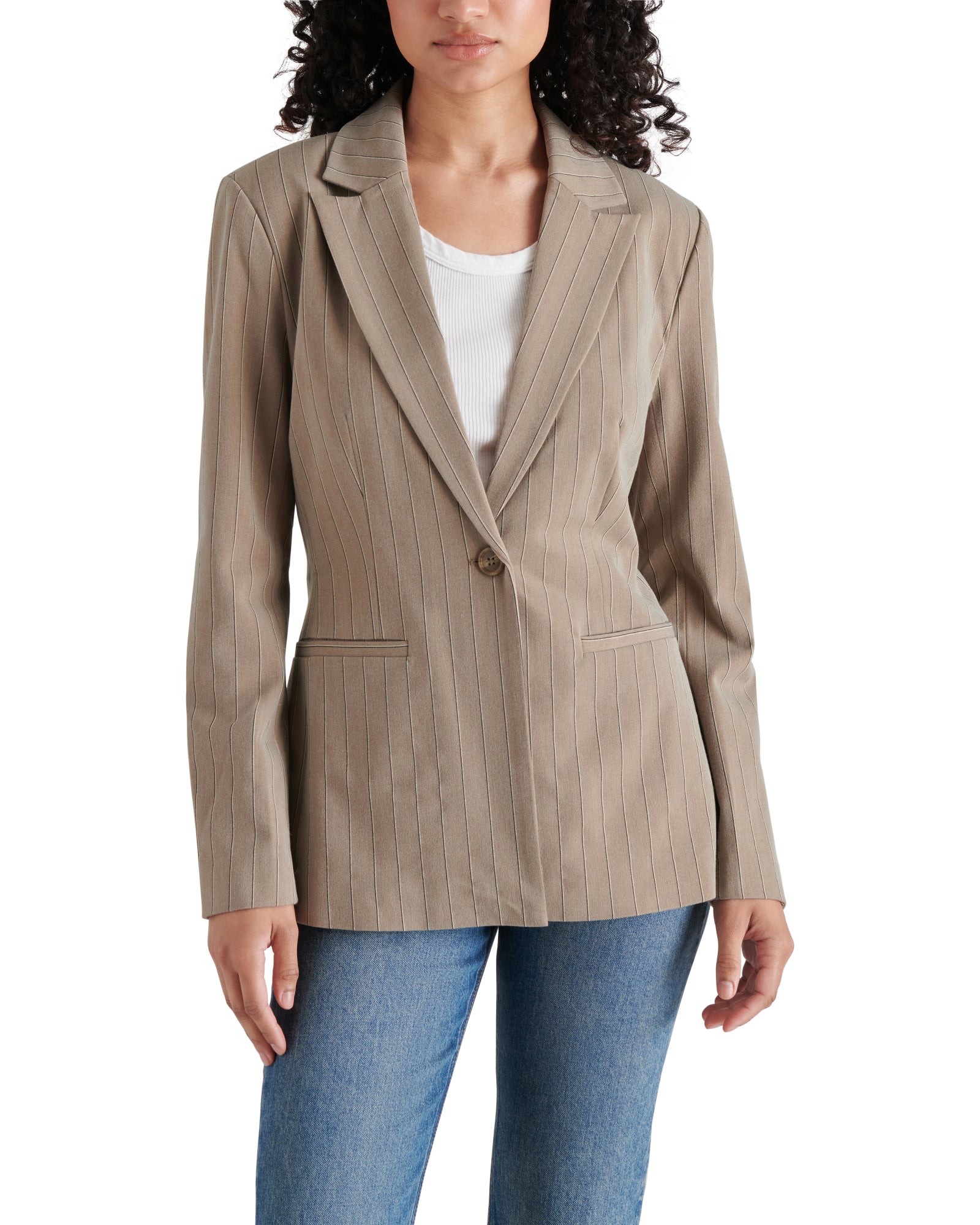 HARLOW BLAZER BROWN - Clothing - Steve Madden Canada