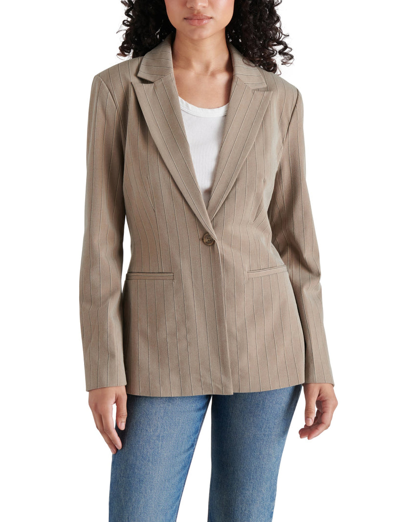 HARLOW BLAZER BROWN - Clothing - Steve Madden Canada