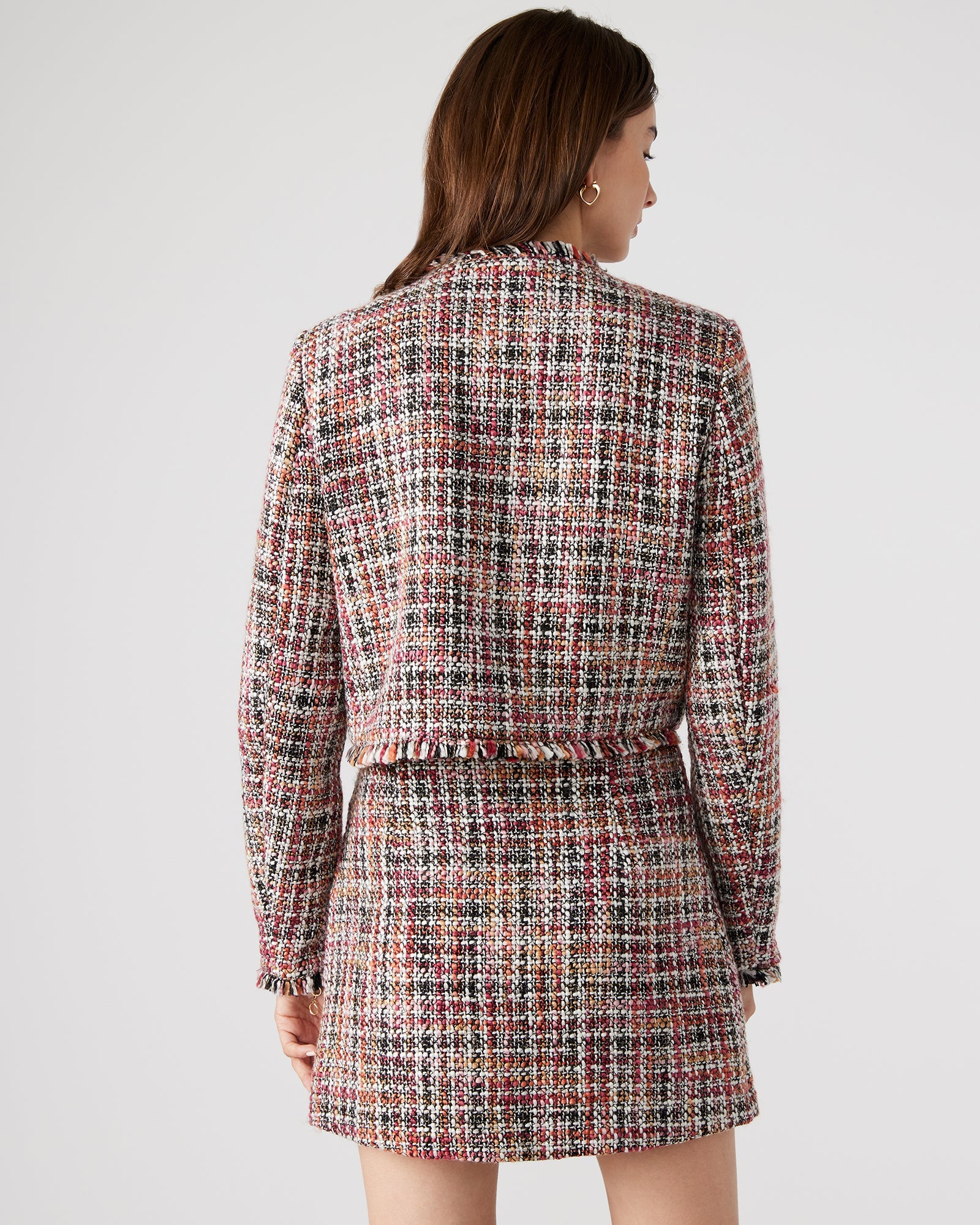 ANTOINETTE BLAZER JACKET BLACK MULTI - Clothing - Steve Madden Canada