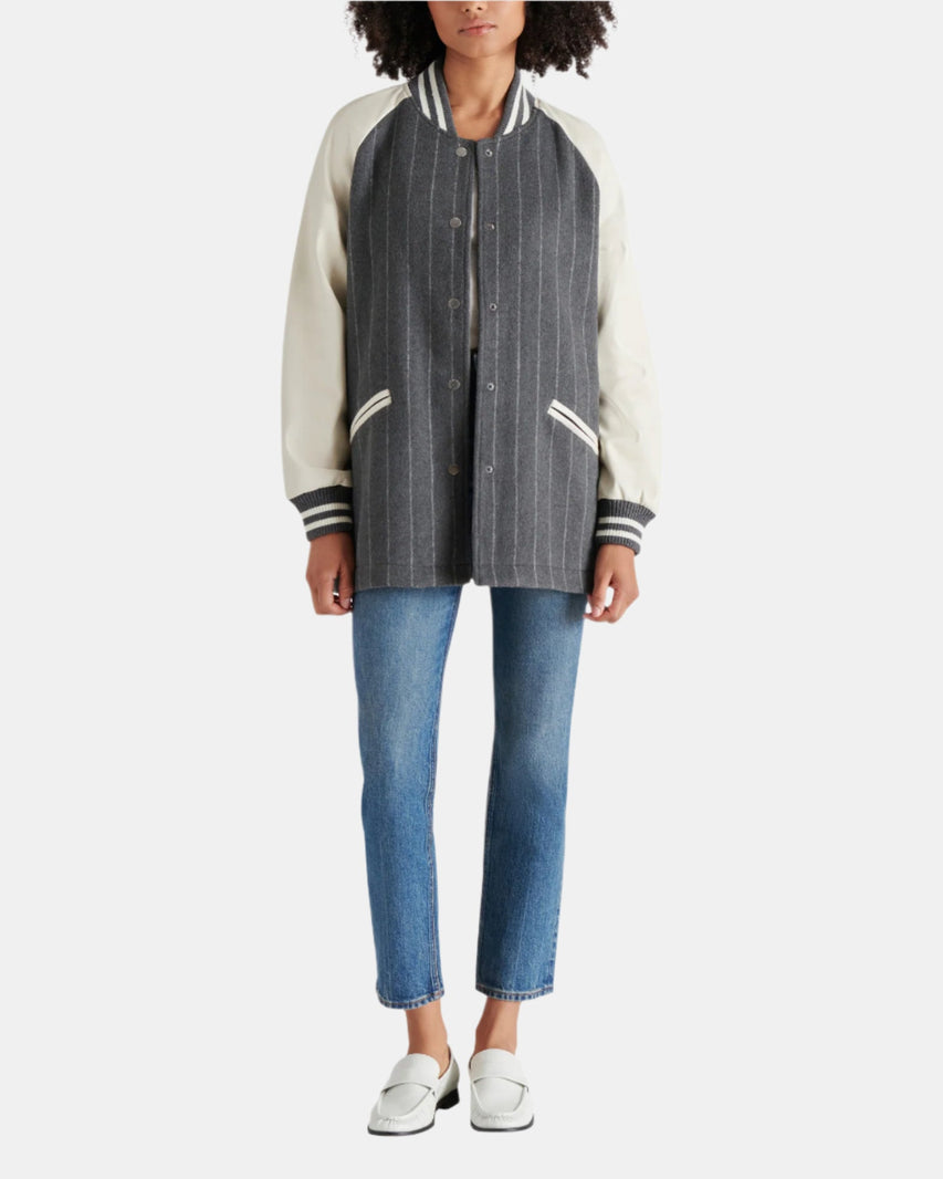 SKYLIE JACKET GREY MULTI - Clothing - Steve Madden Canada
