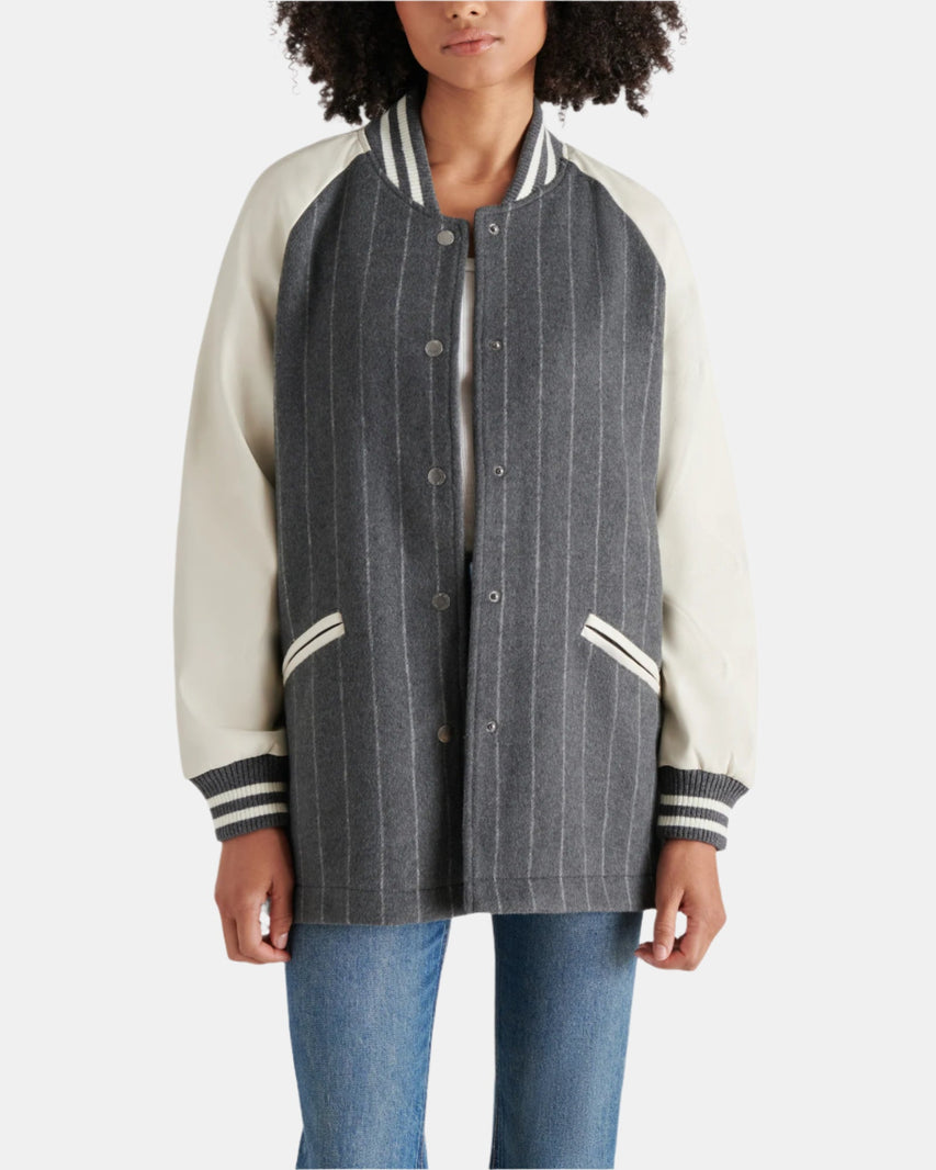 SKYLIE JACKET GREY MULTI - Clothing - Steve Madden Canada
