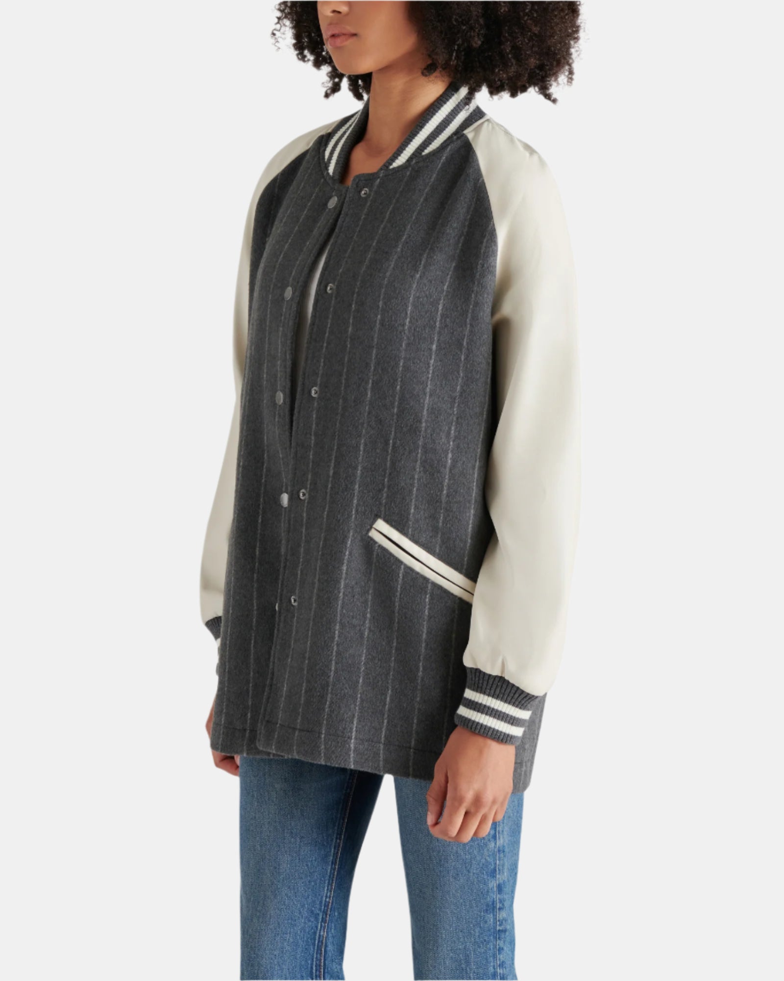 SKYLIE JACKET GREY MULTI - Clothing - Steve Madden Canada