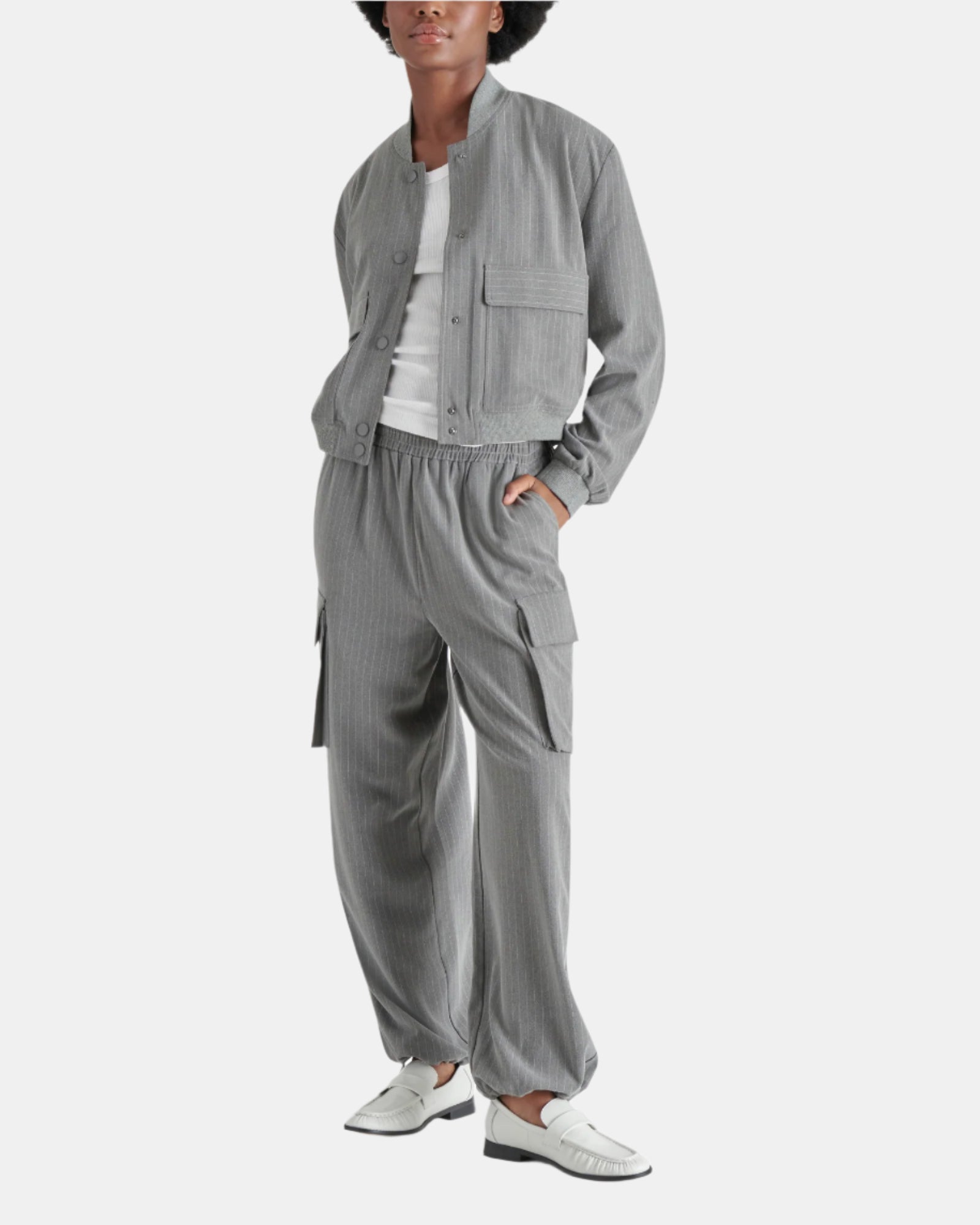 ARDINE JACKET GREY MULTI - Clothing - Steve Madden Canada