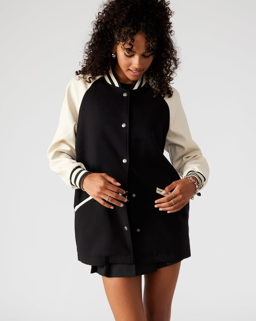 SKYLIE JACKET BLACK - Clothing - Steve Madden Canada