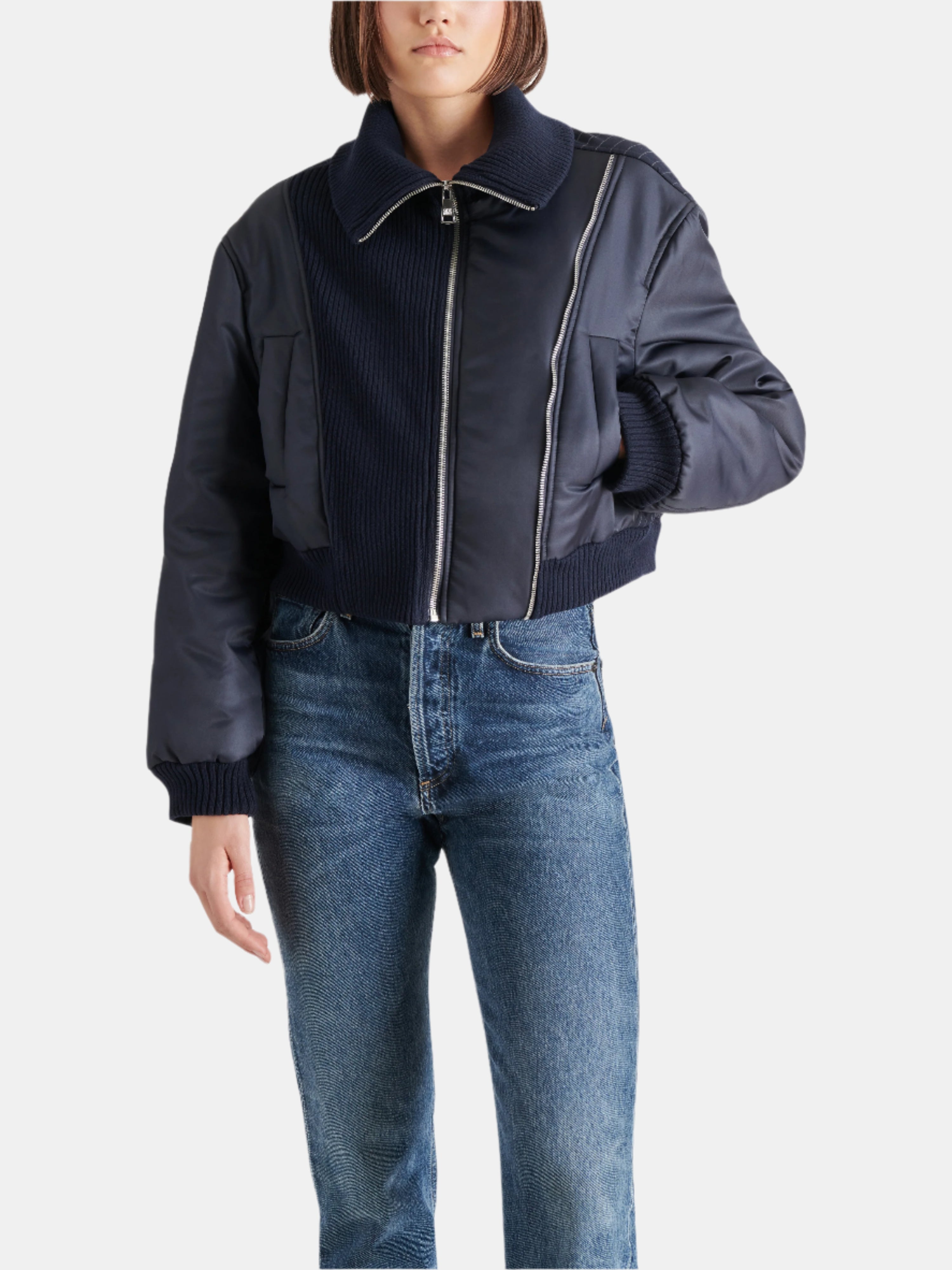 STORM JACKET NAVY - Clothing - Steve Madden Canada
