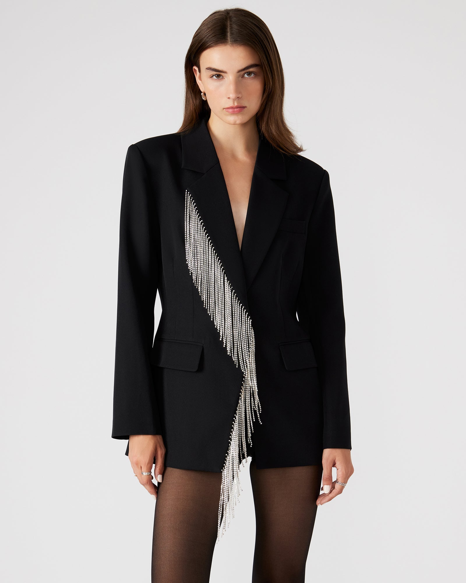 NELLIE BLAZER BLACK - Clothing - Steve Madden Canada