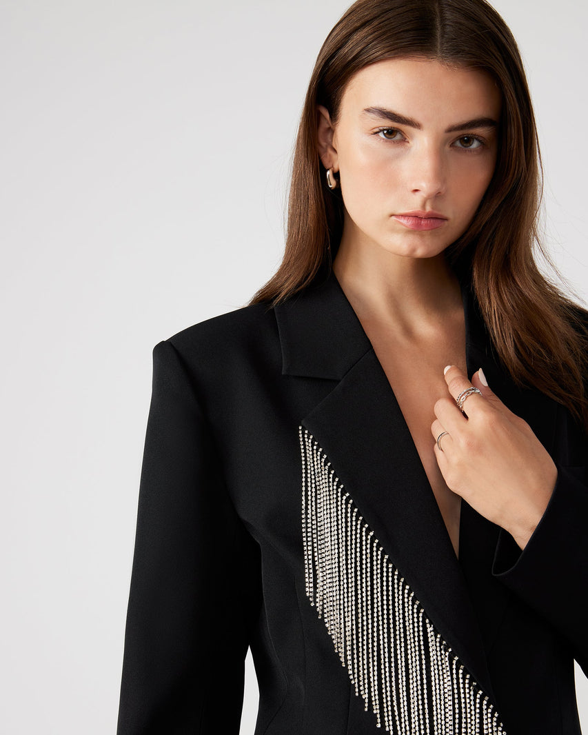 NELLIE BLAZER BLACK - Clothing - Steve Madden Canada