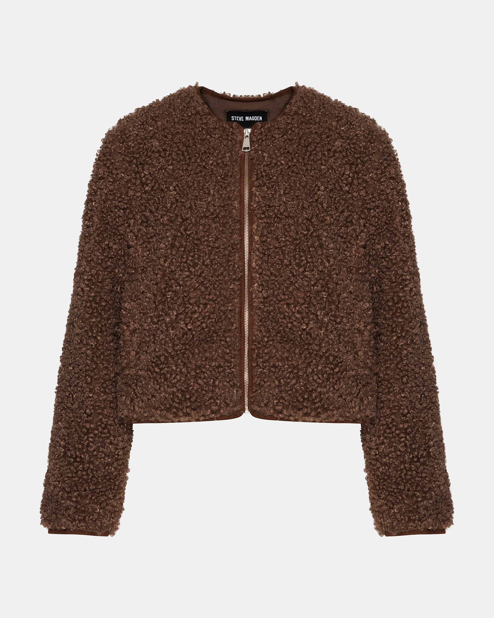 TEDDY JACKET COCOA - Clothing - Steve Madden Canada