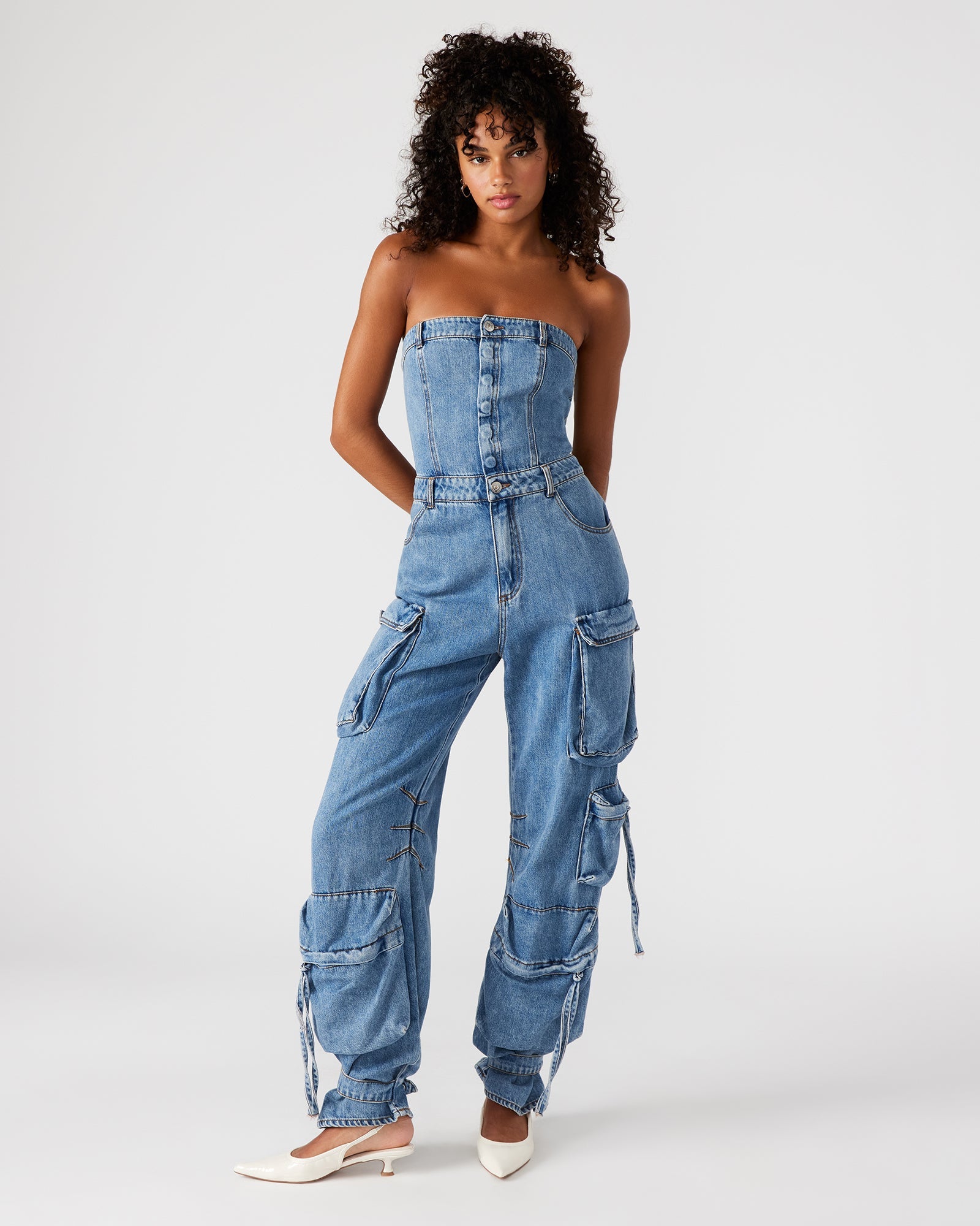 ZARA JUMPSUIT DENIM - Clothing - Steve Madden Canada