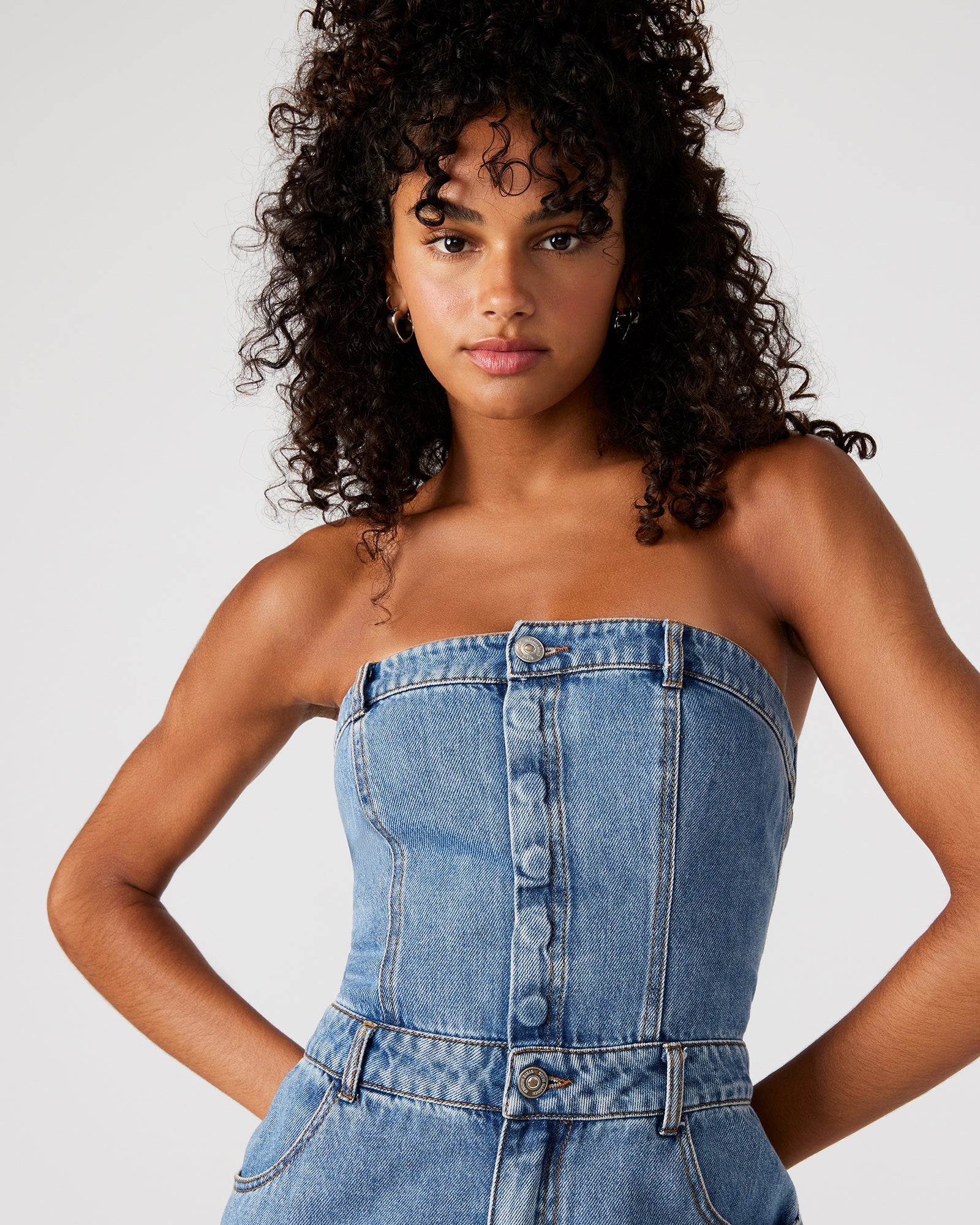 ZARA JUMPSUIT DENIM - Clothing - Steve Madden Canada