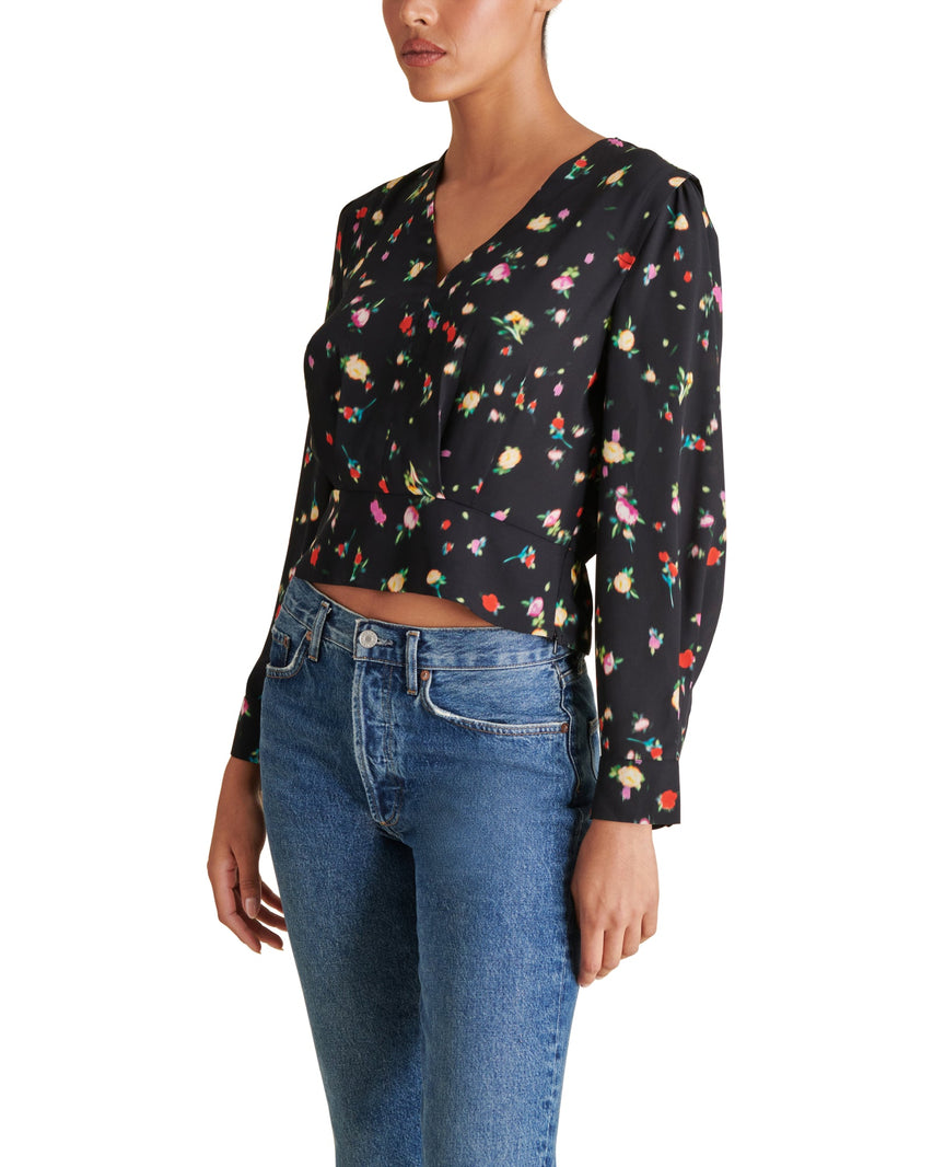 RAYNE TOP BLACK MULTI - Clothing - Steve Madden Canada