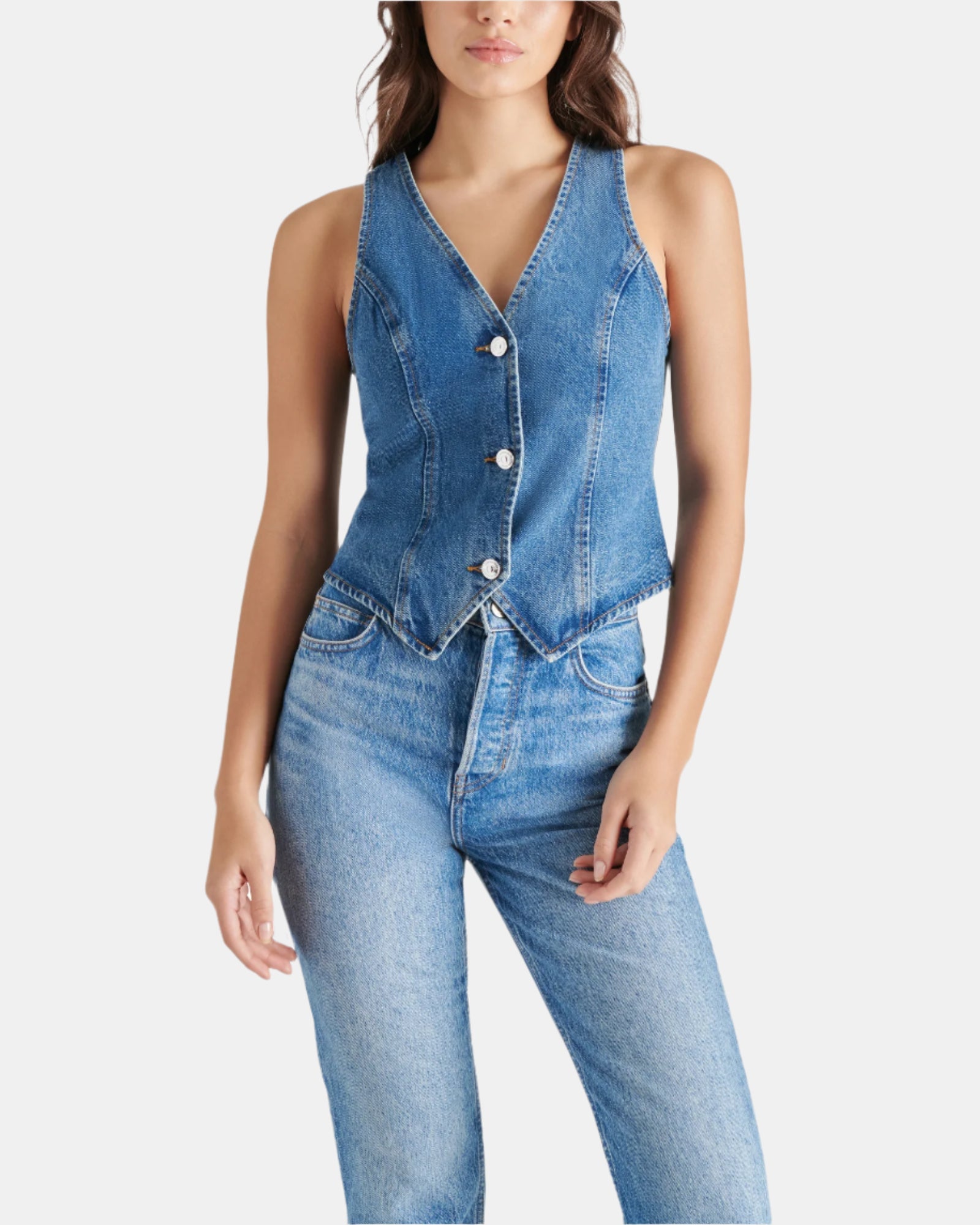 MICKY TOP BLUE DENIM - Clothing - Steve Madden Canada
