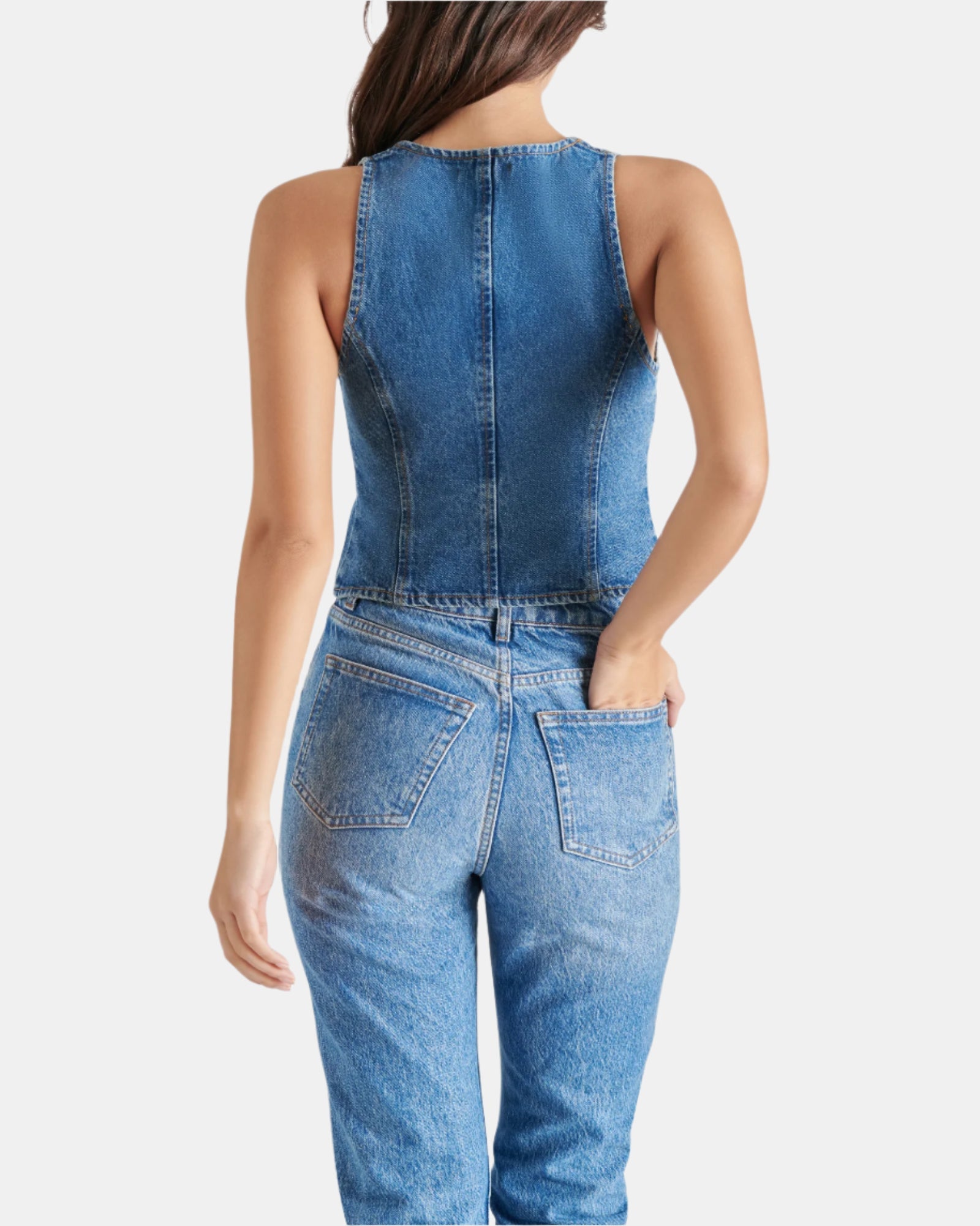 MICKY TOP BLUE DENIM - Clothing - Steve Madden Canada