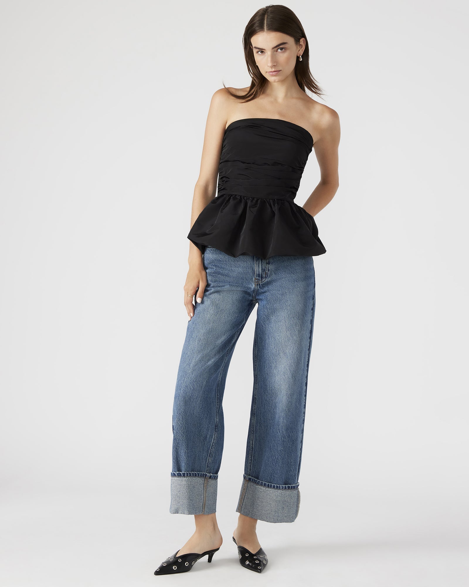 AMARI TOP BLACK - Clothing - Steve Madden Canada