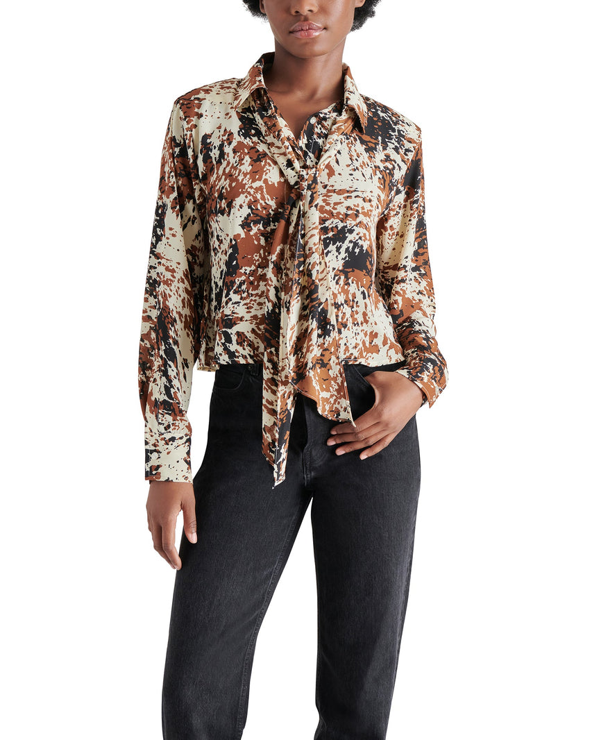 NOELLE TOP COCOA - Clothing - Steve Madden Canada