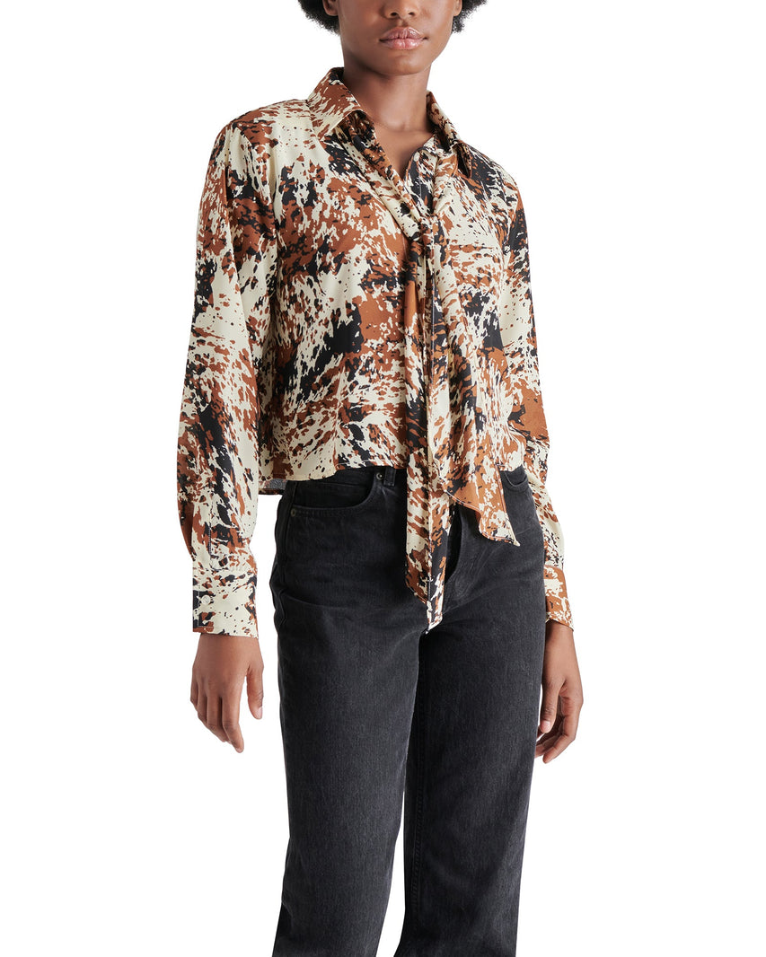 NOELLE TOP COCOA - Clothing - Steve Madden Canada