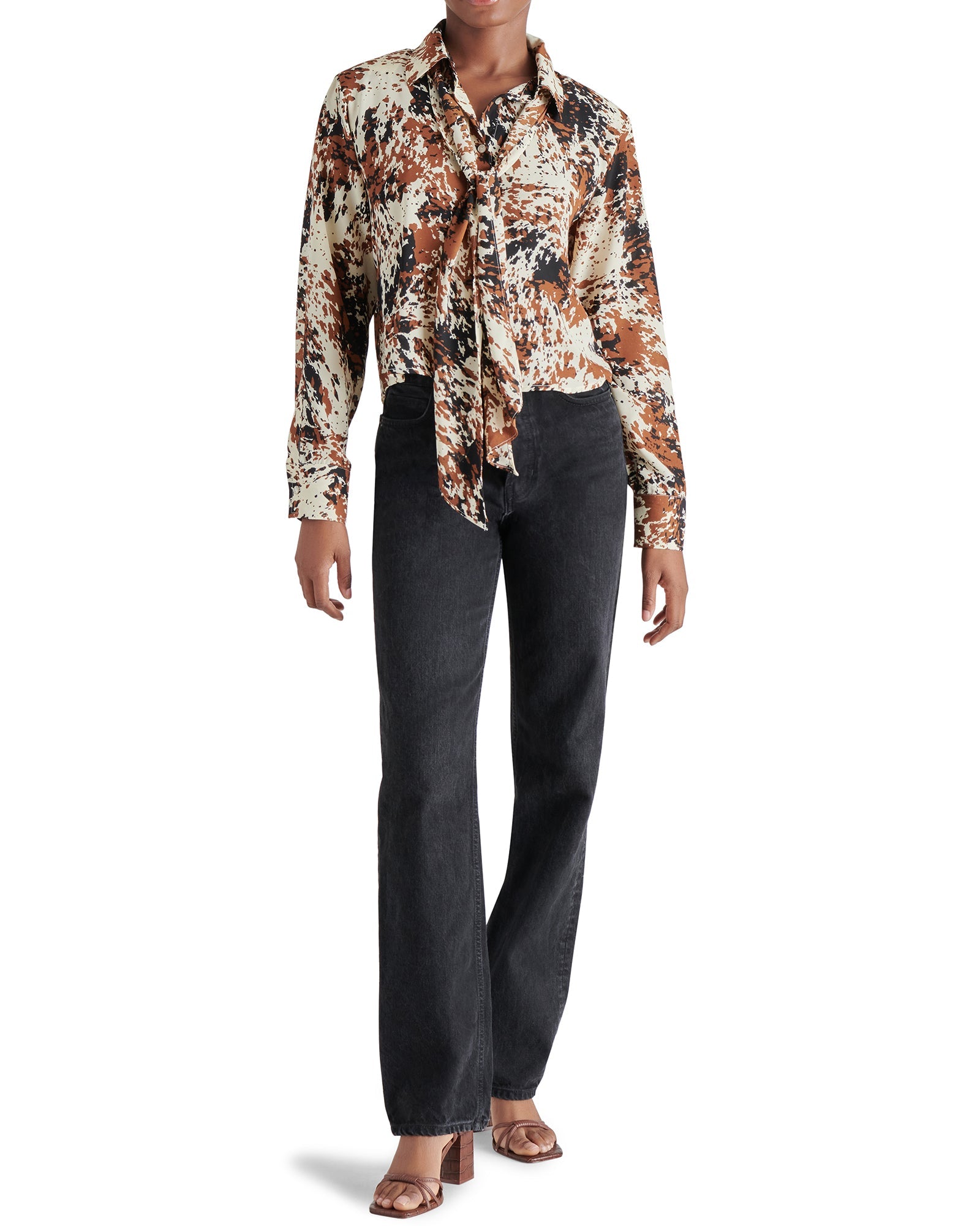 NOELLE TOP COCOA - Clothing - Steve Madden Canada