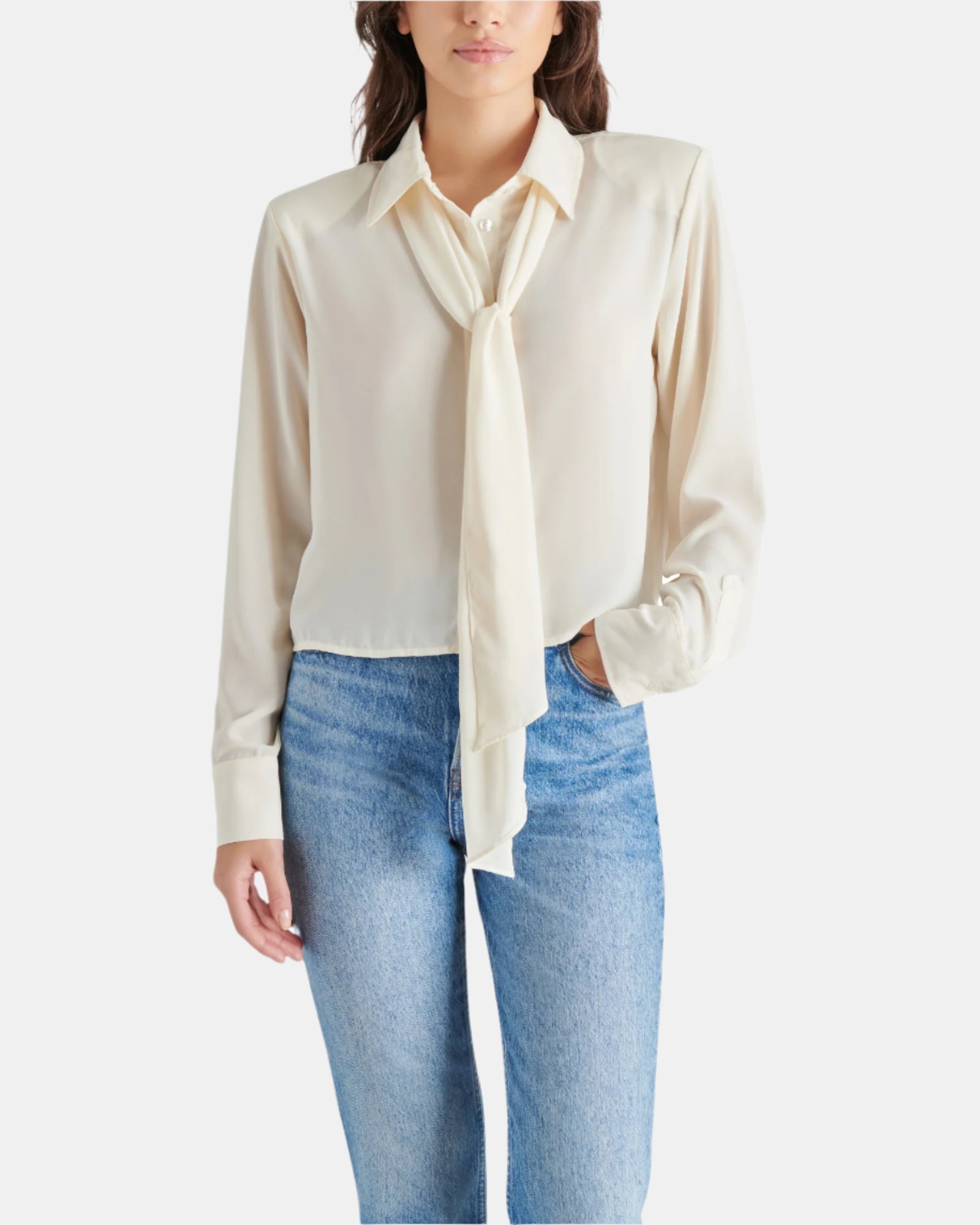 NOELLE TOP WHITE - Clothing - Steve Madden Canada