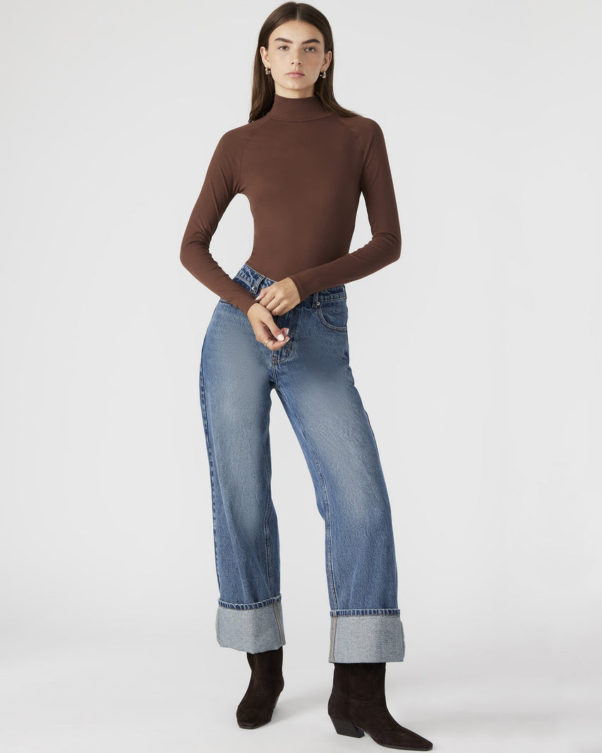 NELLE BODYSUIT BROWN - Clothing - Steve Madden Canada