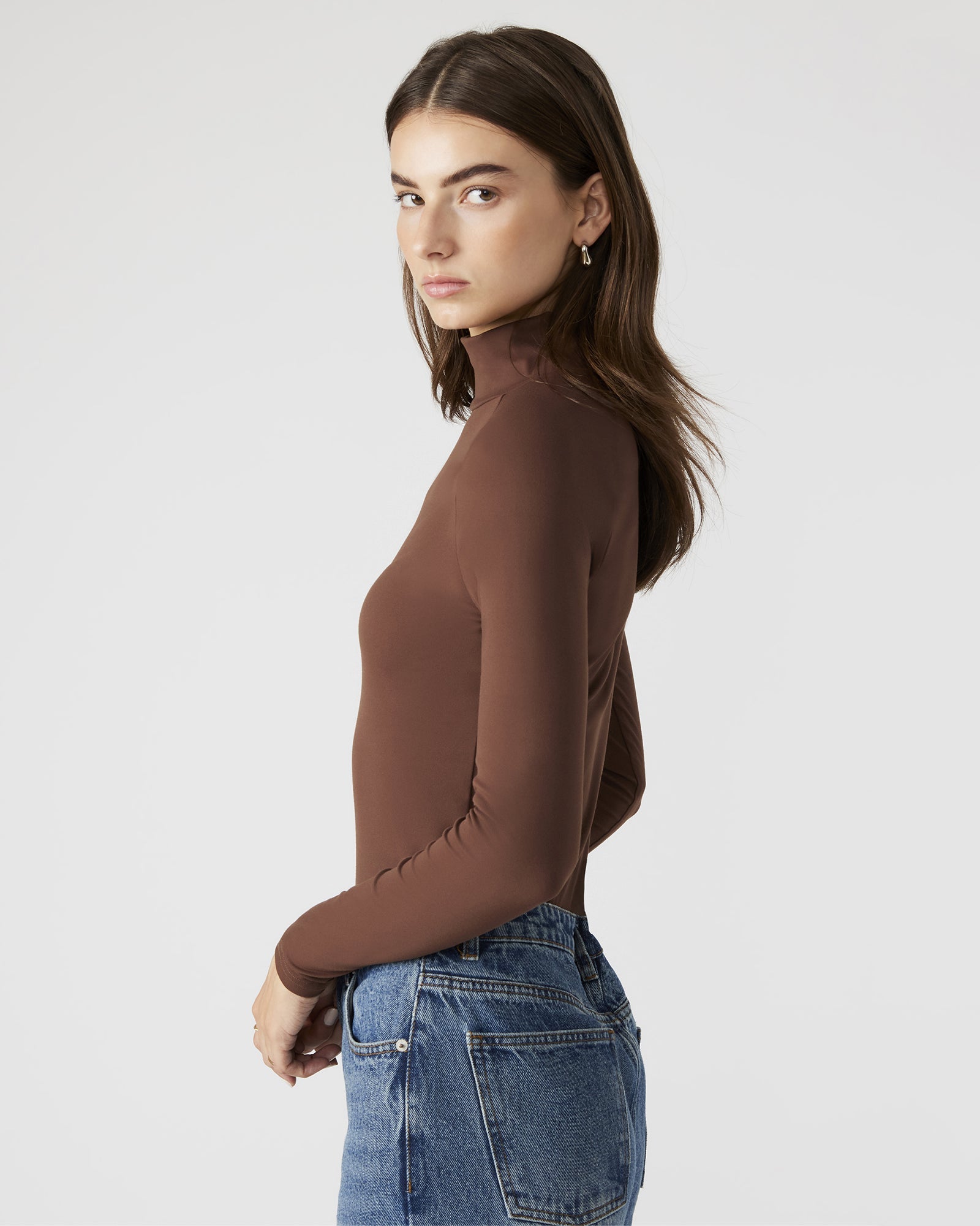 NELLE BODYSUIT BROWN - Clothing - Steve Madden Canada