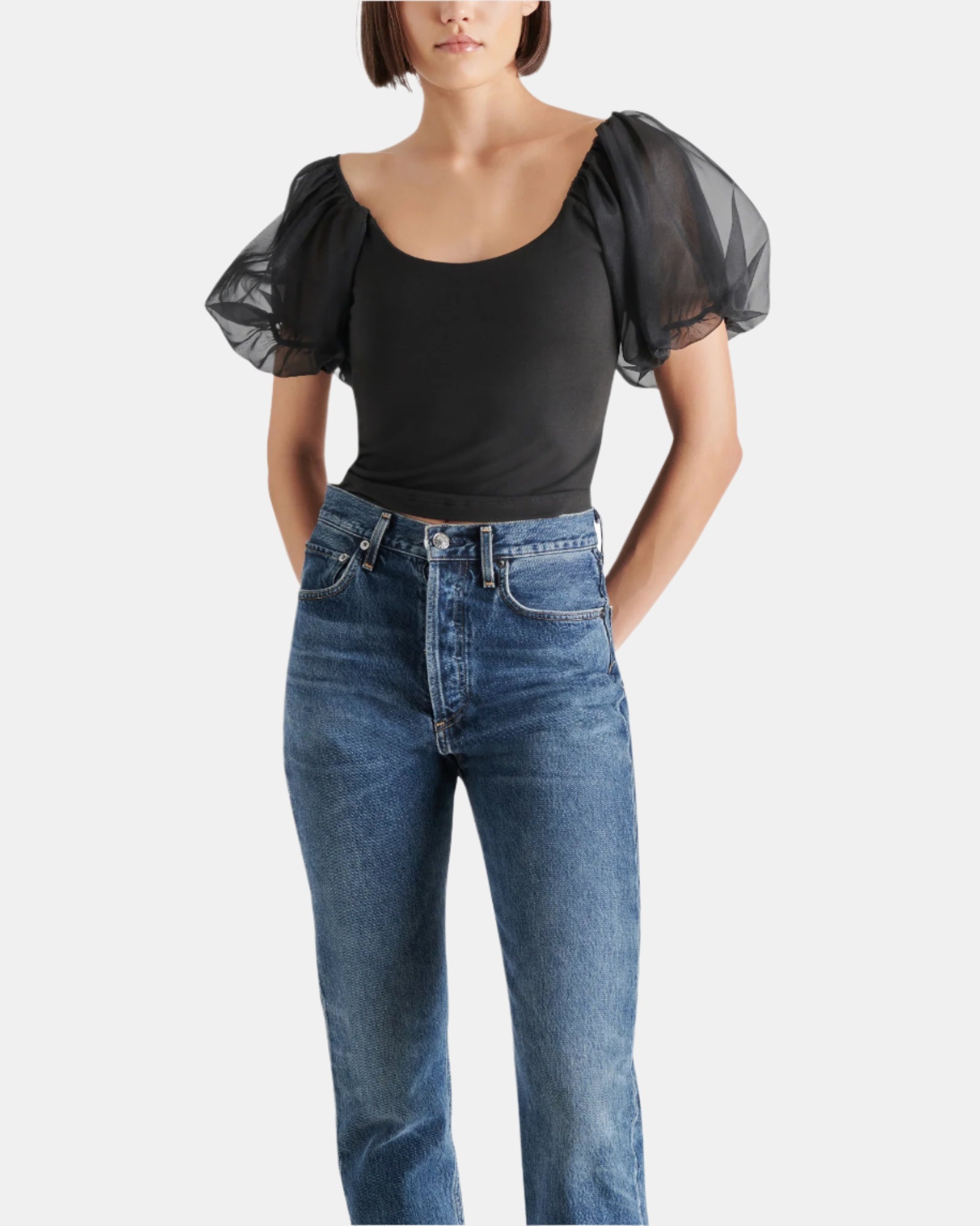 PAMELIA TOP BLACK - Clothing - Steve Madden Canada
