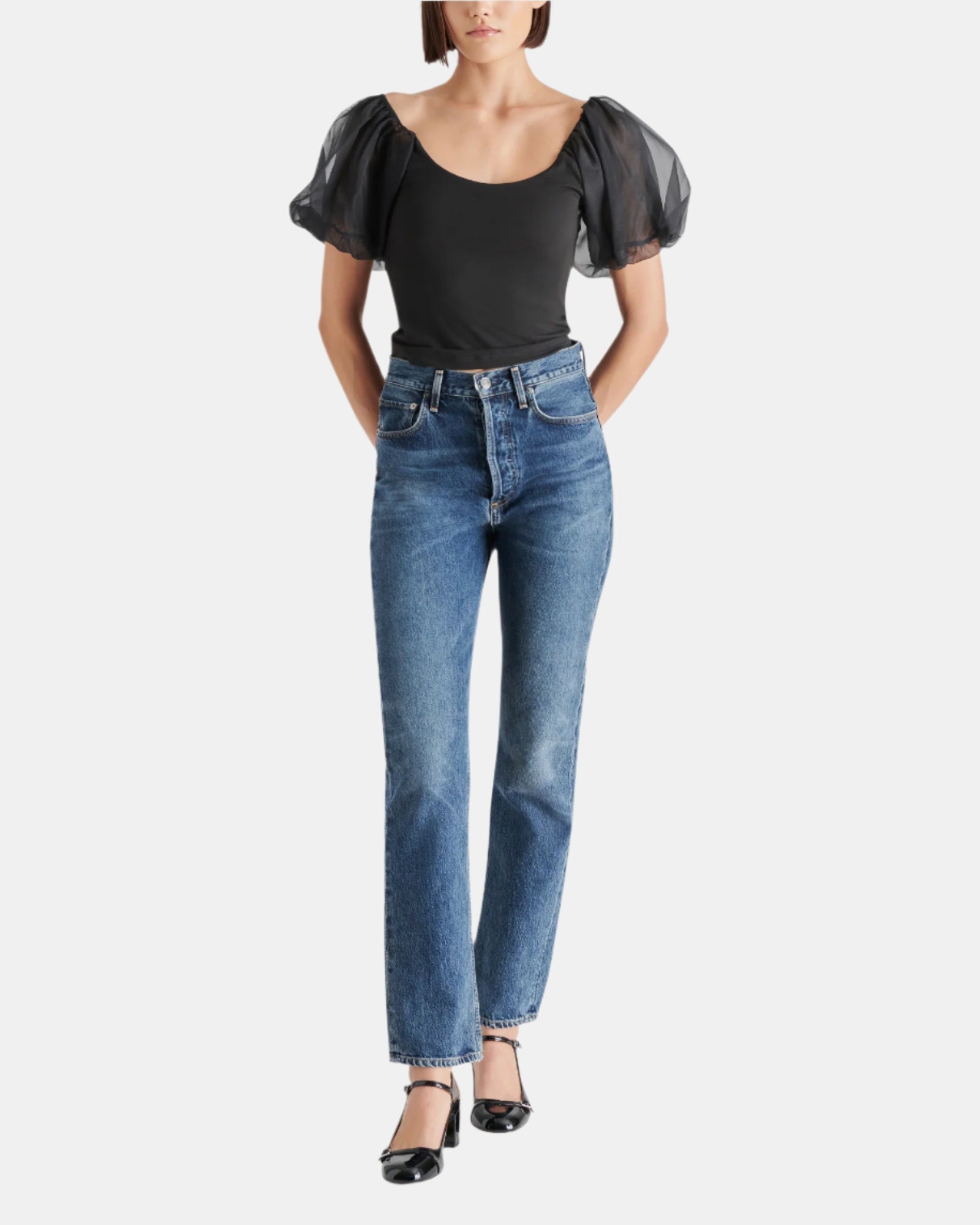 PAMELIA TOP BLACK - Clothing - Steve Madden Canada