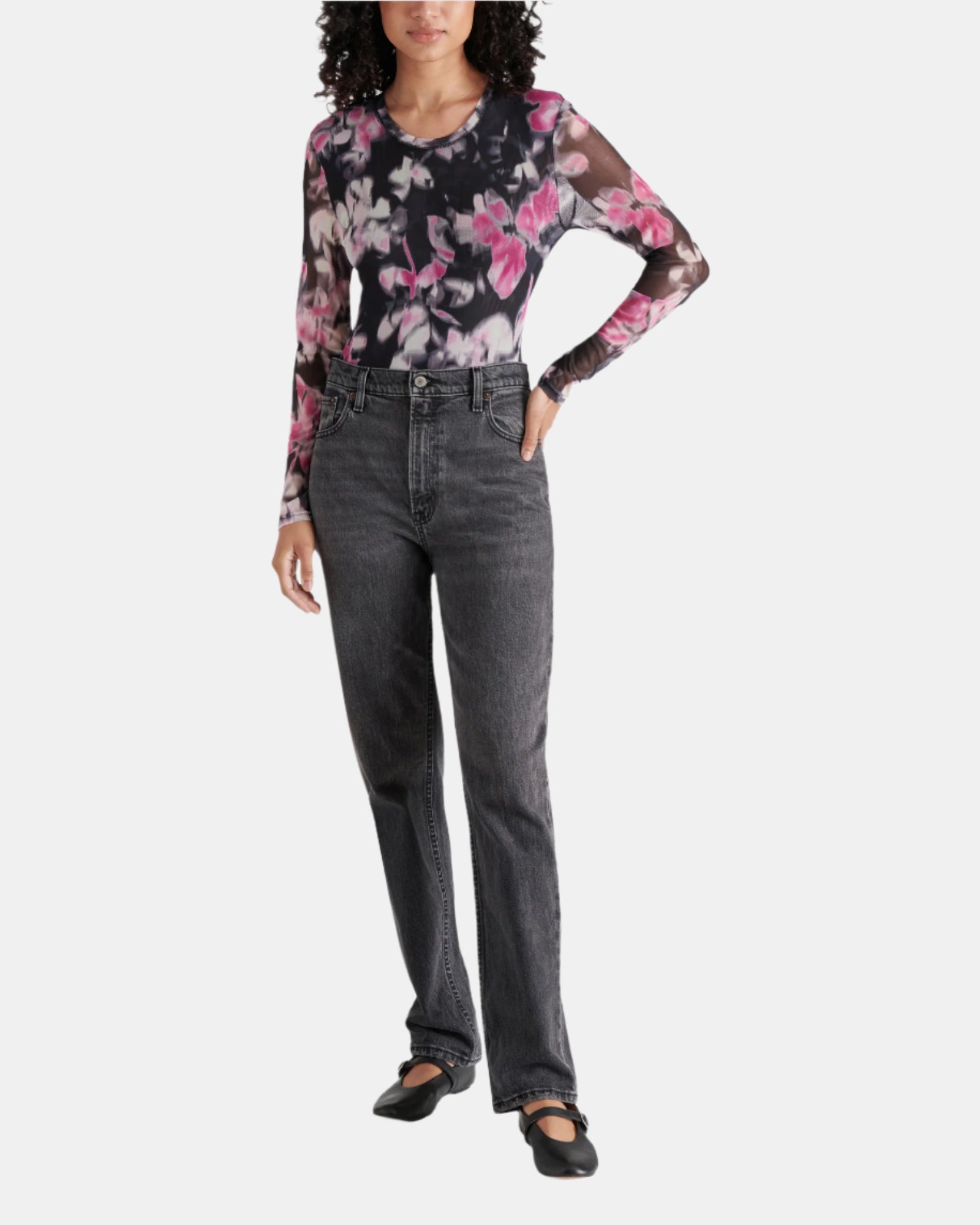 AZURE BODYSUIT BLACK MULTI - Clothing - Steve Madden Canada
