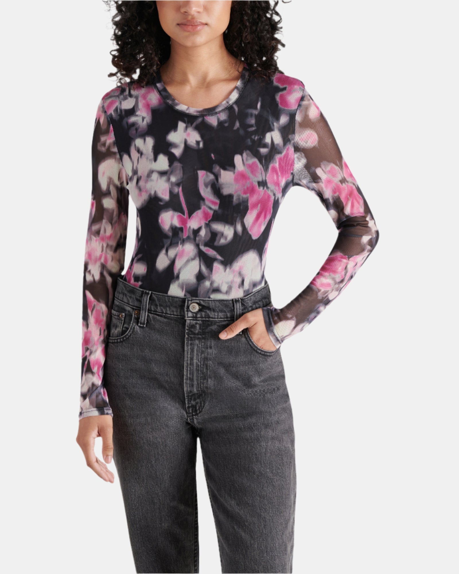 AZURE BODYSUIT BLACK MULTI - Clothing - Steve Madden Canada