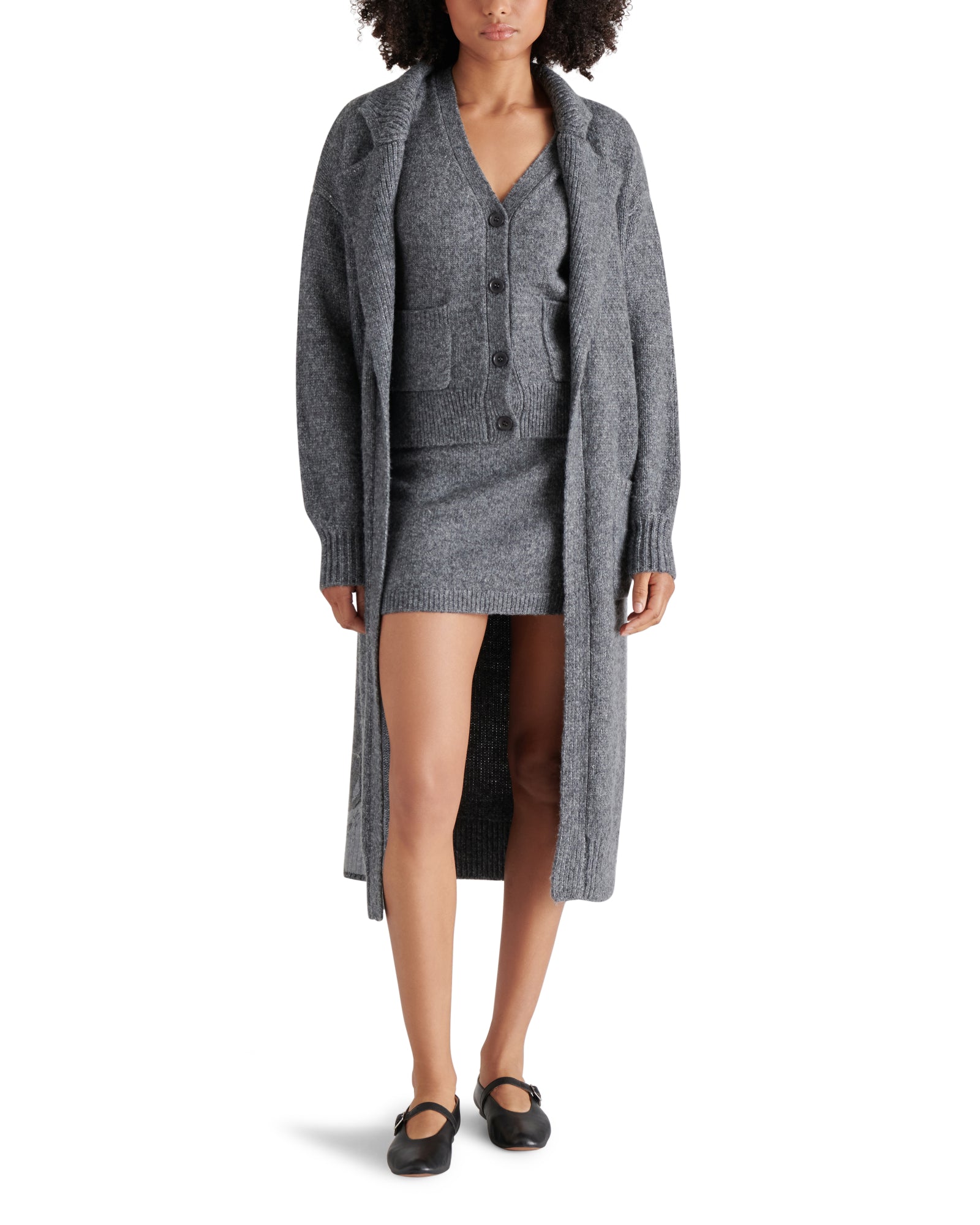 MARL CARDIGAN CHARCOAL - Clothing - Steve Madden Canada
