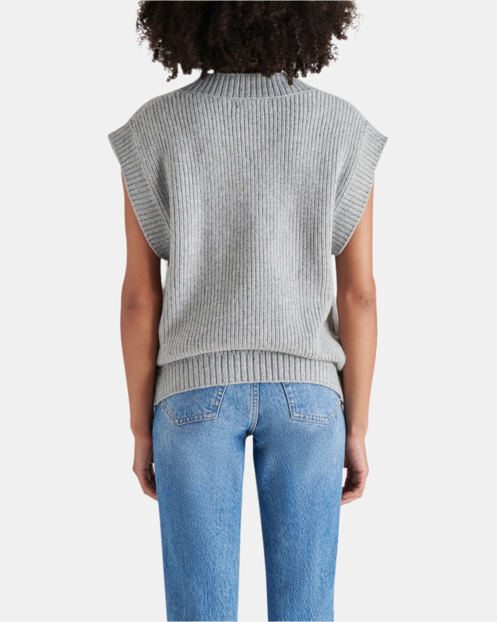 GIORGIA SWEATER VEST GREY - Clothing - Steve Madden Canada
