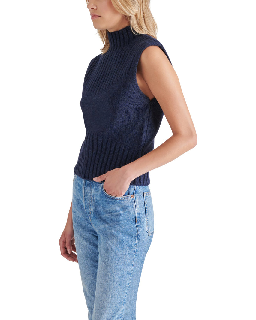 SERIN SWEATER NAVY - Clothing - Steve Madden Canada