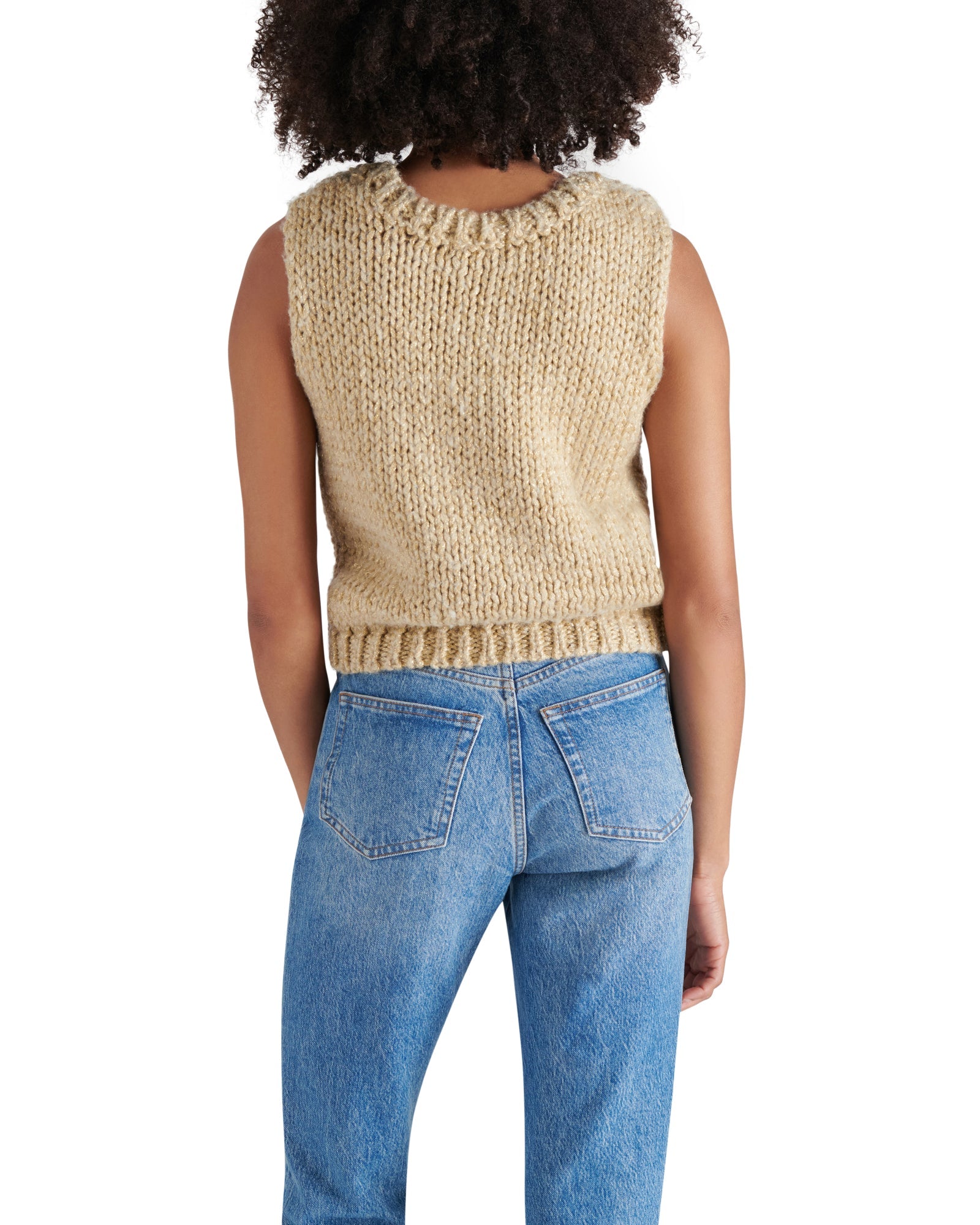 ELENY SWEATER VEST TAUPE - Clothing - Steve Madden Canada